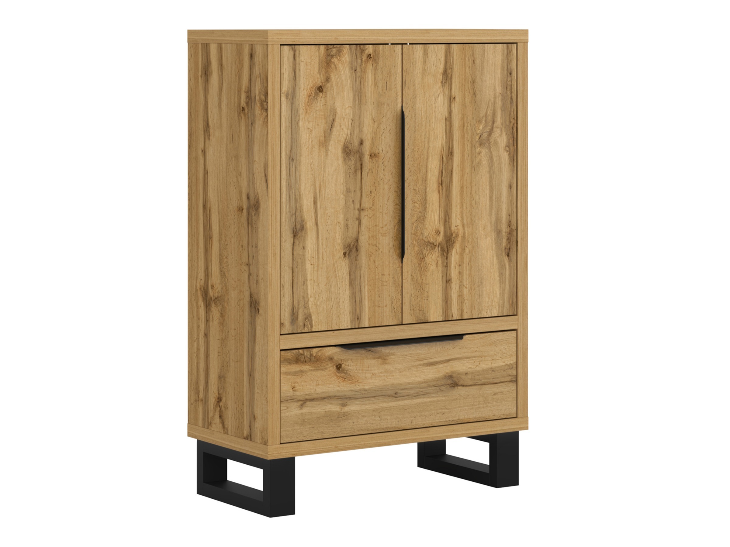 Cómoda Avicavu 128 (Roble wotan + Negro)