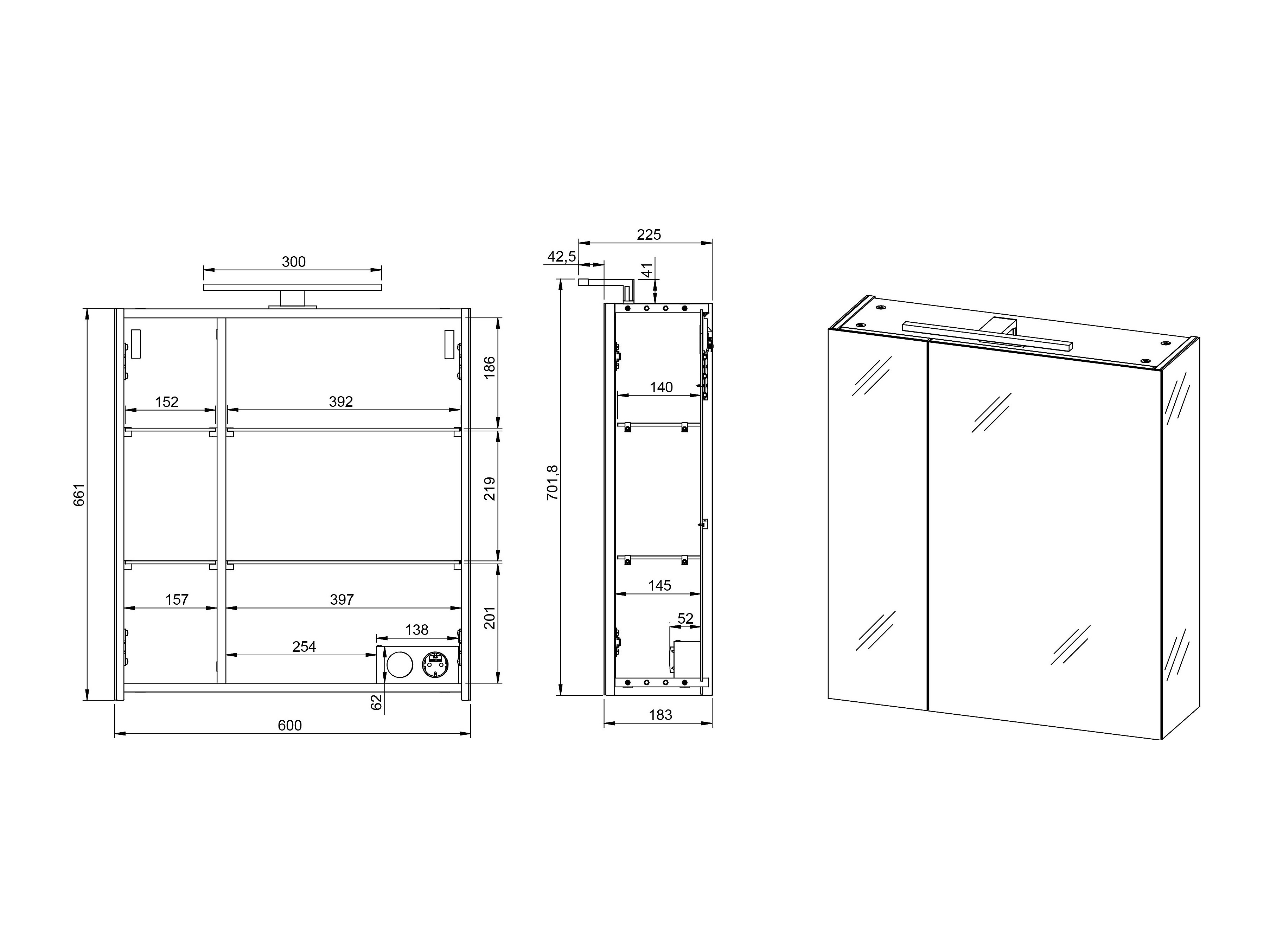 Conjunto de mueble de baño Evaenou 105 (Cachemira)