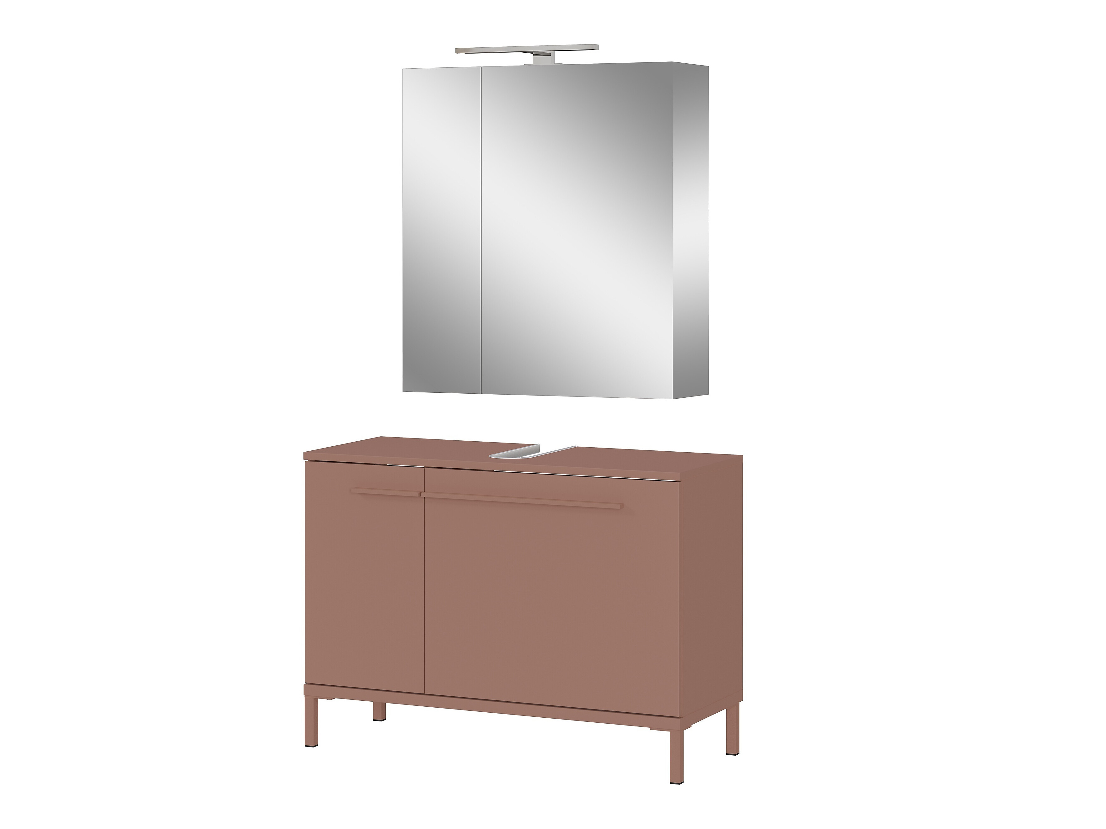 Conjunto de mueble de baño Evaenou 105 (Marrón)