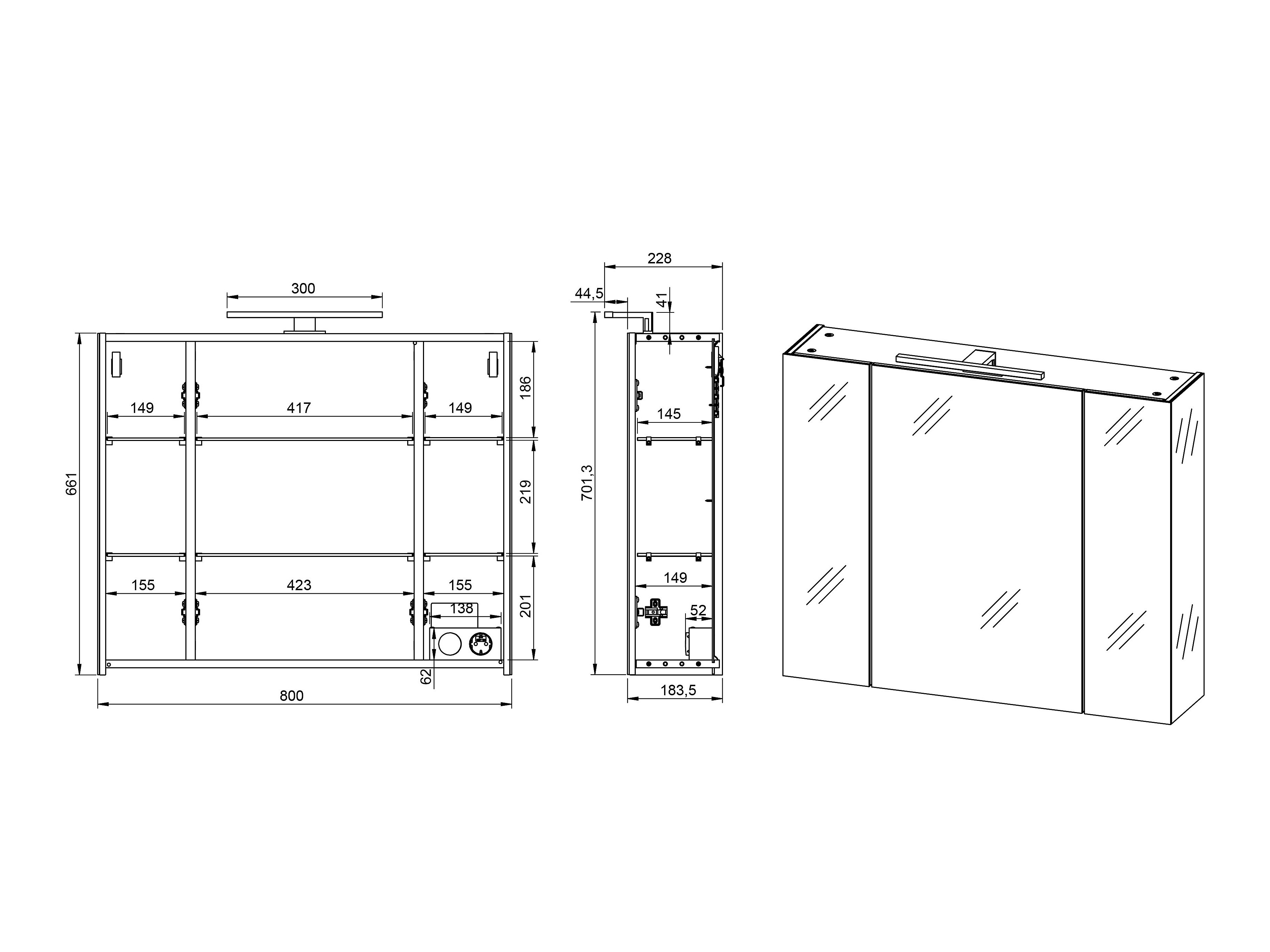 Conjunto de mueble de baño Evaenou 106 (Cachemira)