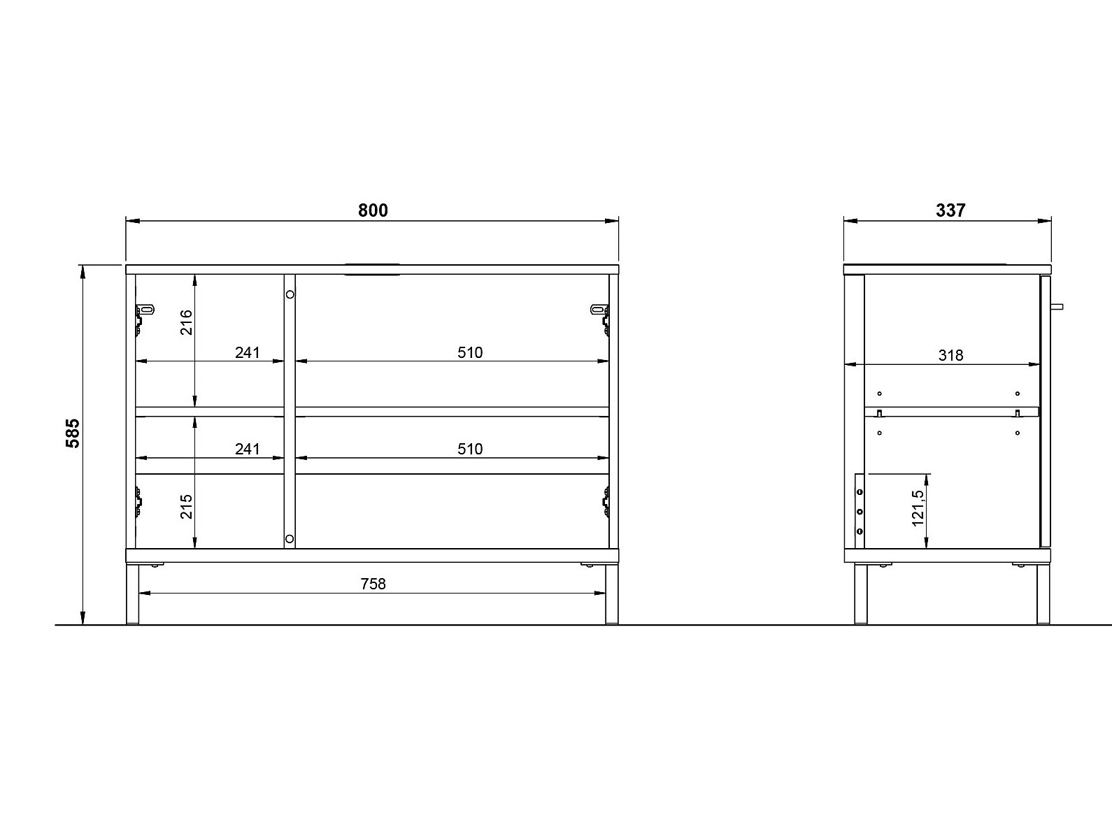 Conjunto de mueble de baño Evaenou 106 (Cachemira)