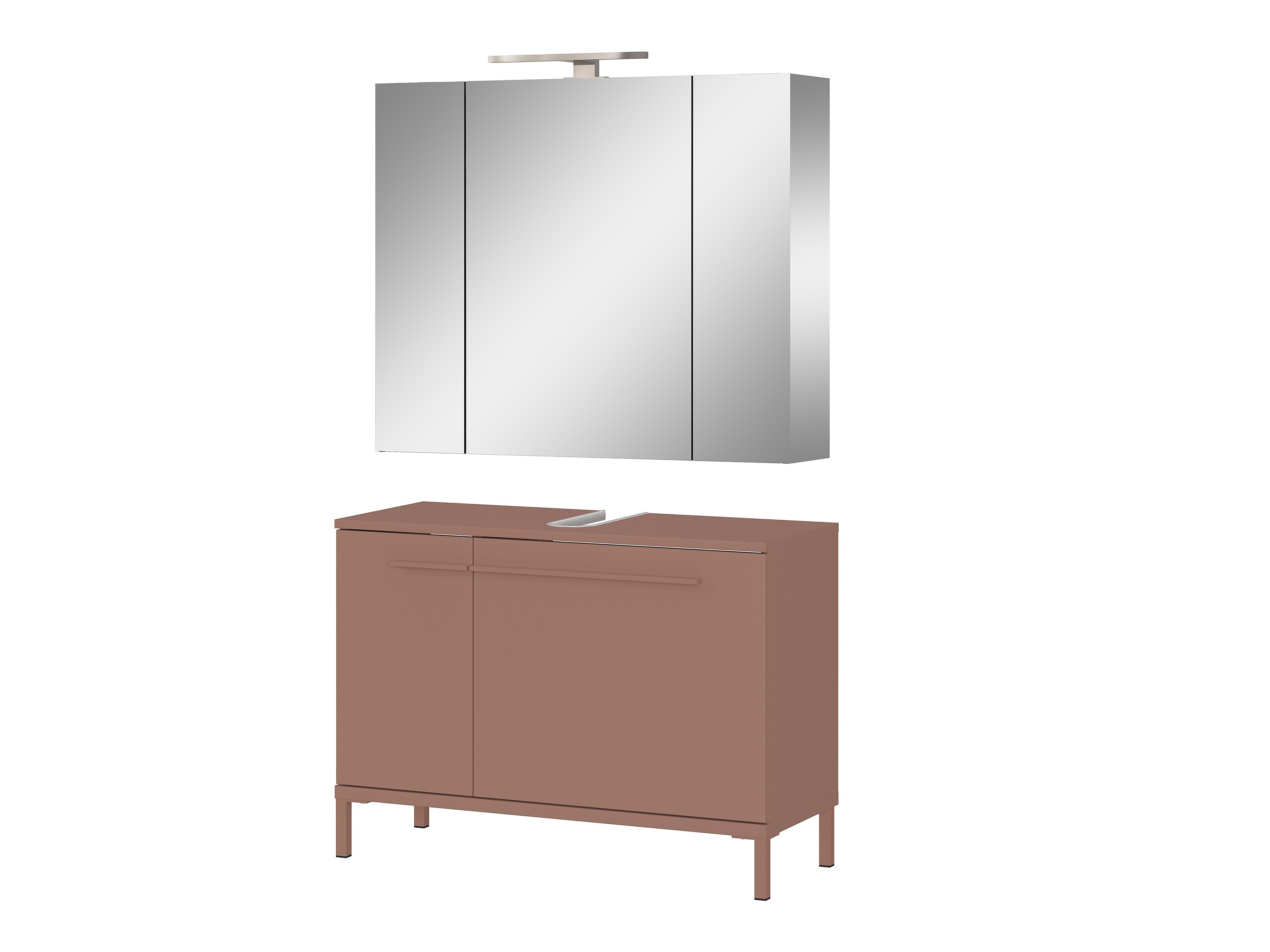 Conjunto de mueble de baño Evaenou 106 (Marrón)