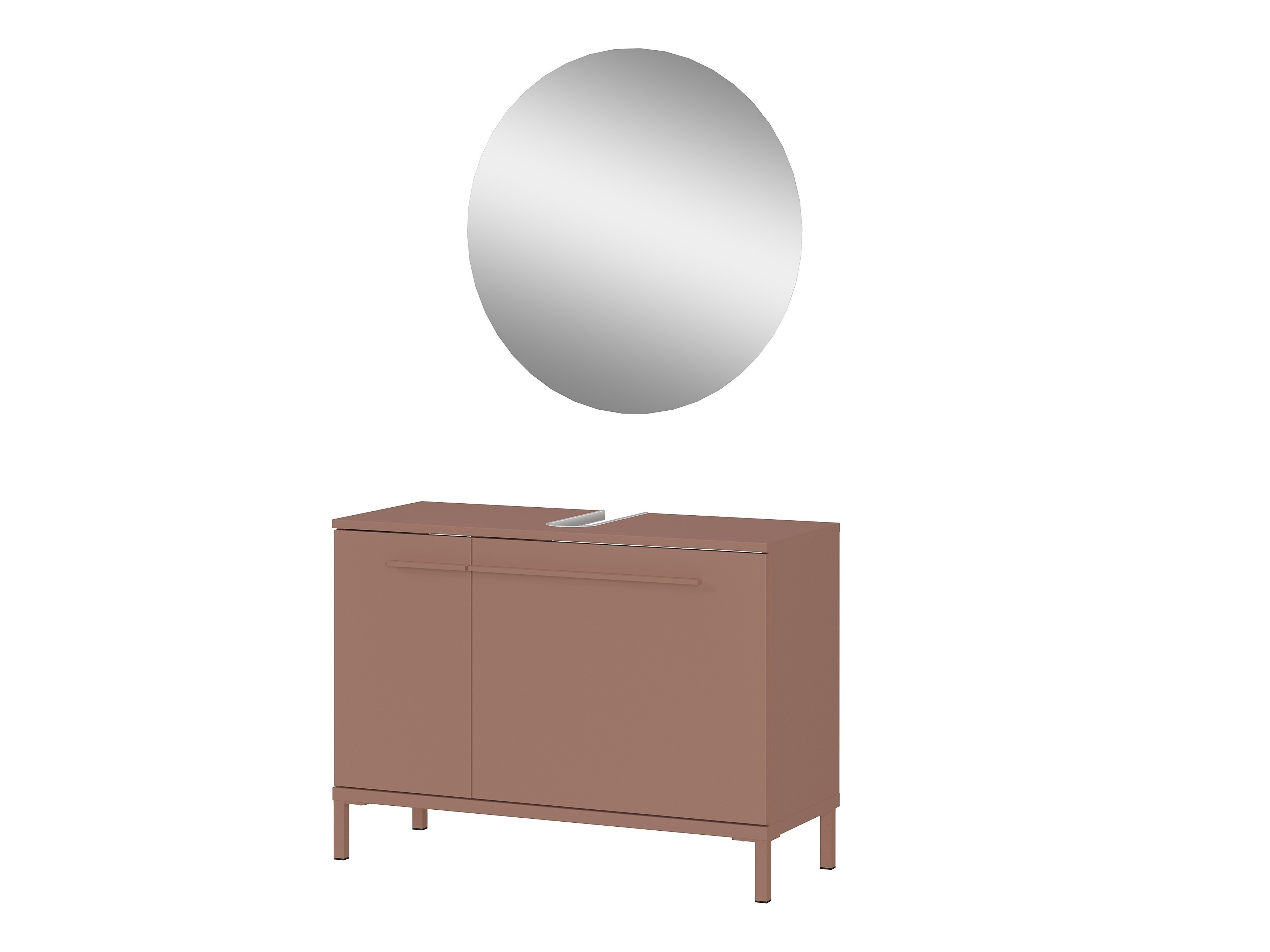 Conjunto de mueble de baño Evaenou 107 (Marrón)