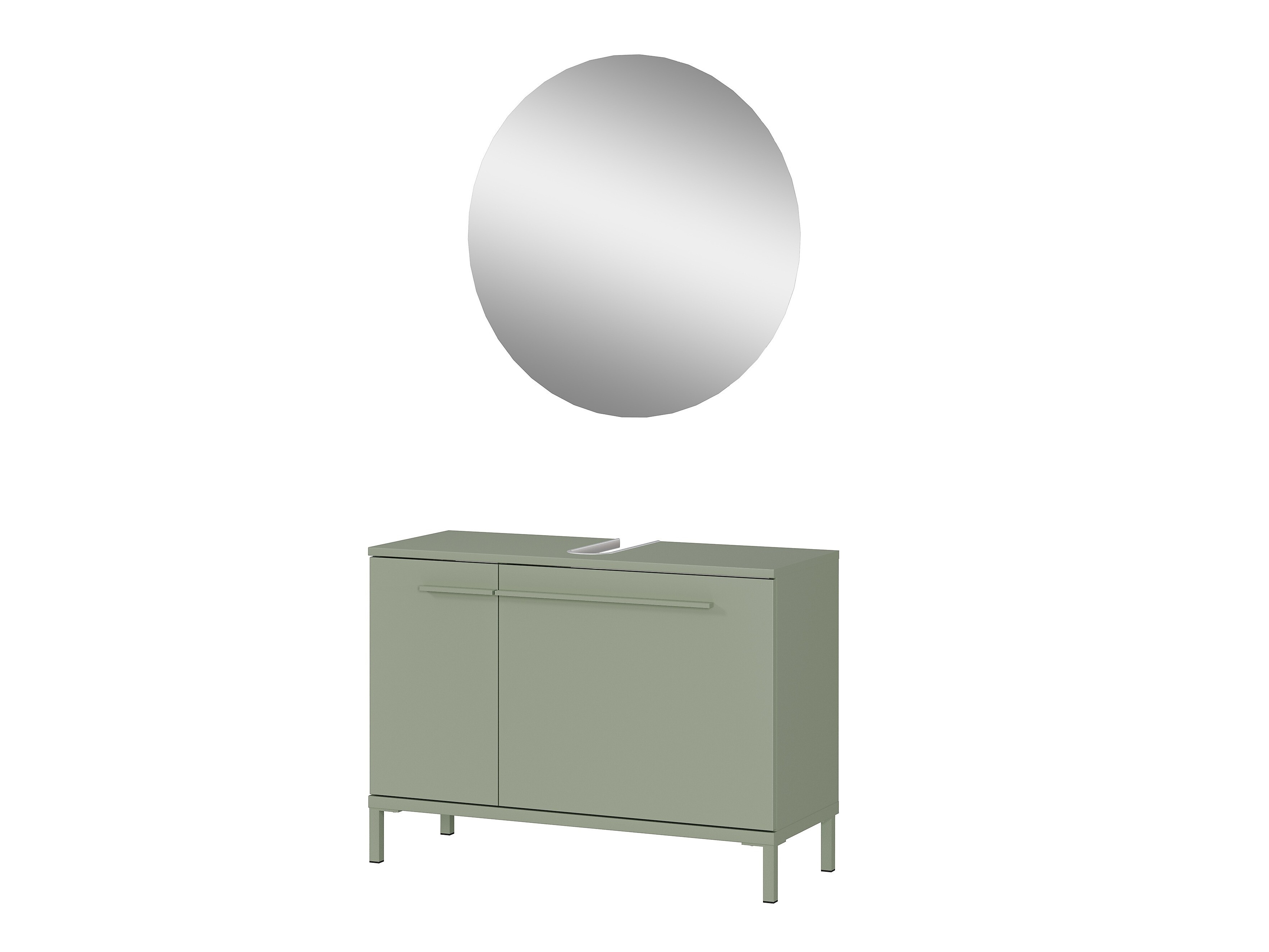 Conjunto de mueble de baño Evaenou 107 (Verde)