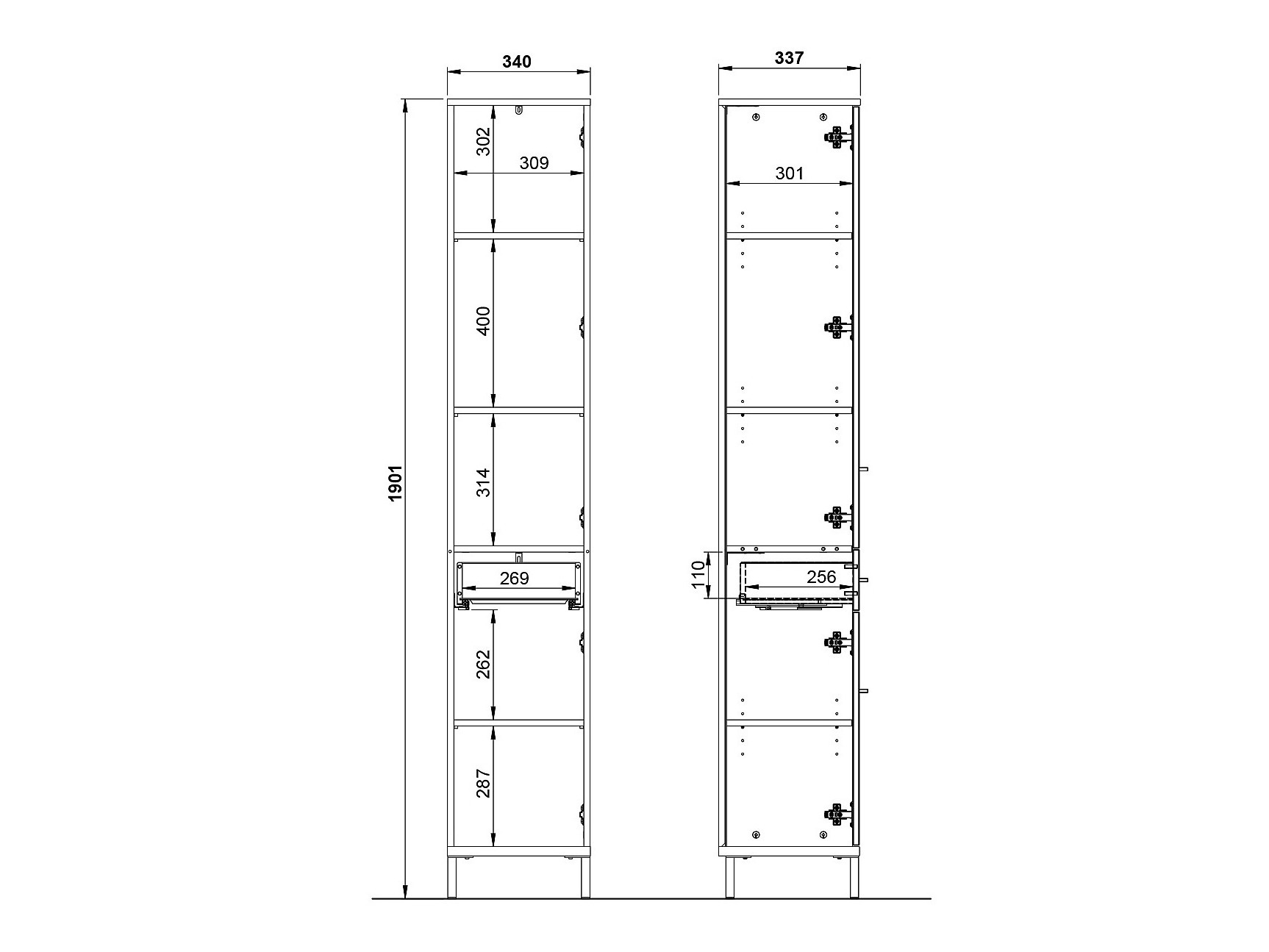 Conjunto de mueble de baño Evaenou 109