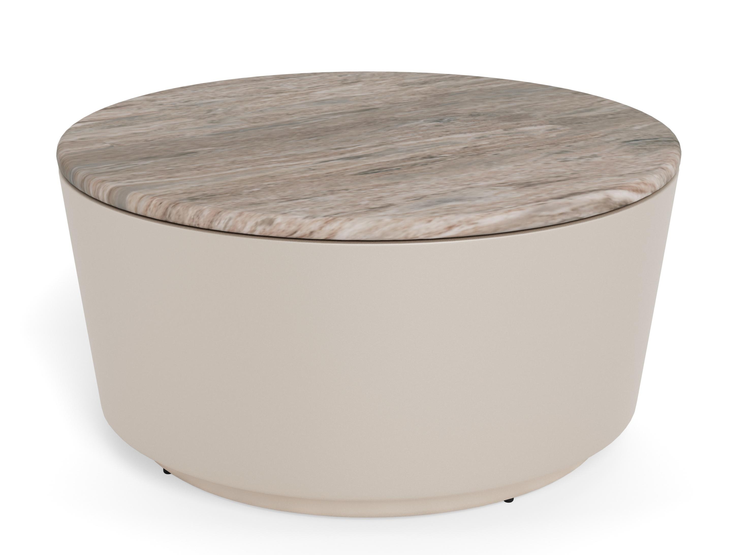 Mesa de centro Norsica 1084 (Gris claro + Mármol gris)
