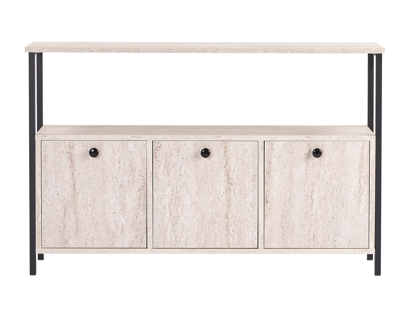 Aparador Novato 149 (Negro + Claro Travertine)