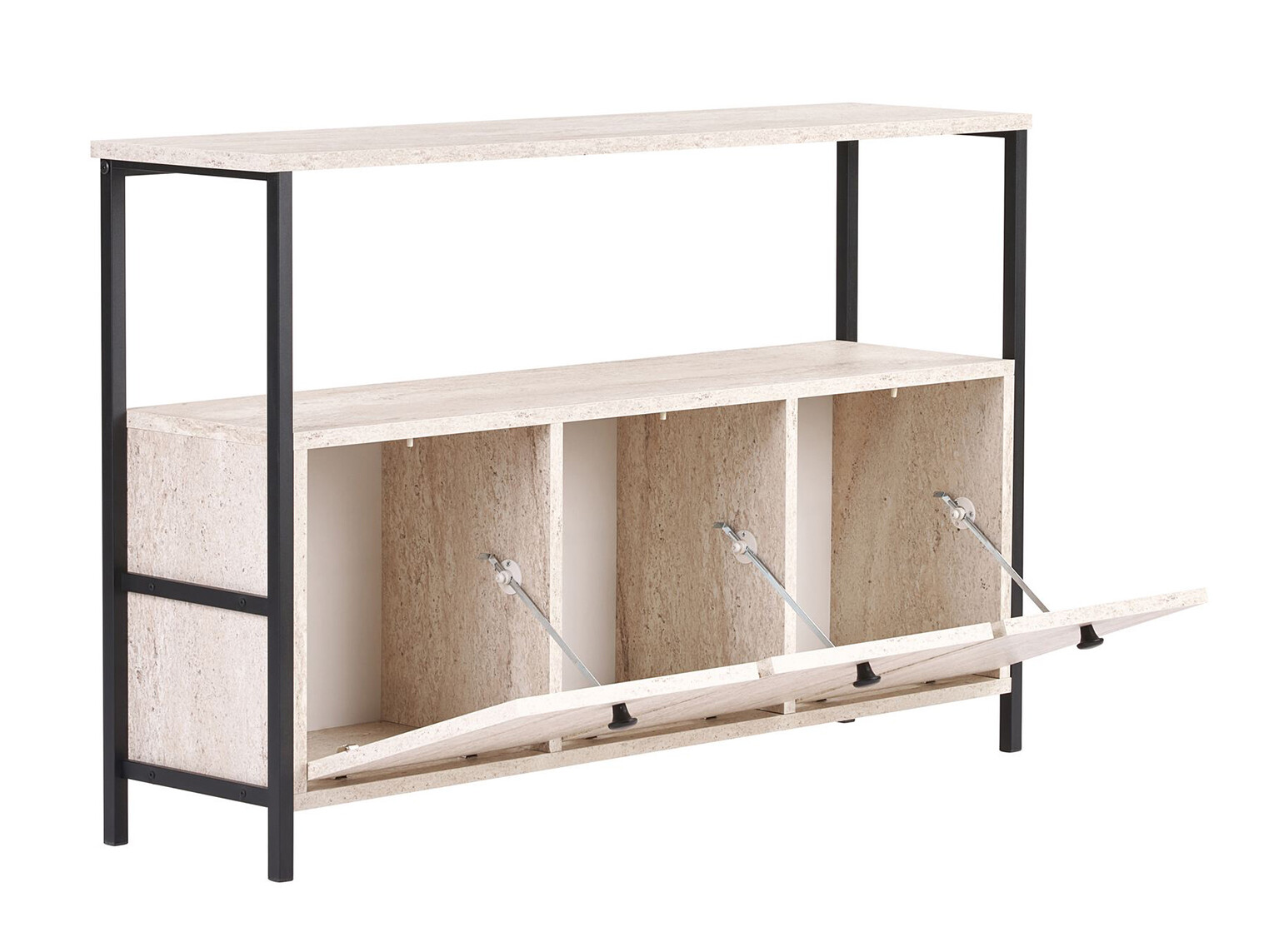 Aparador Novato 149 (Negro + Claro Travertine)