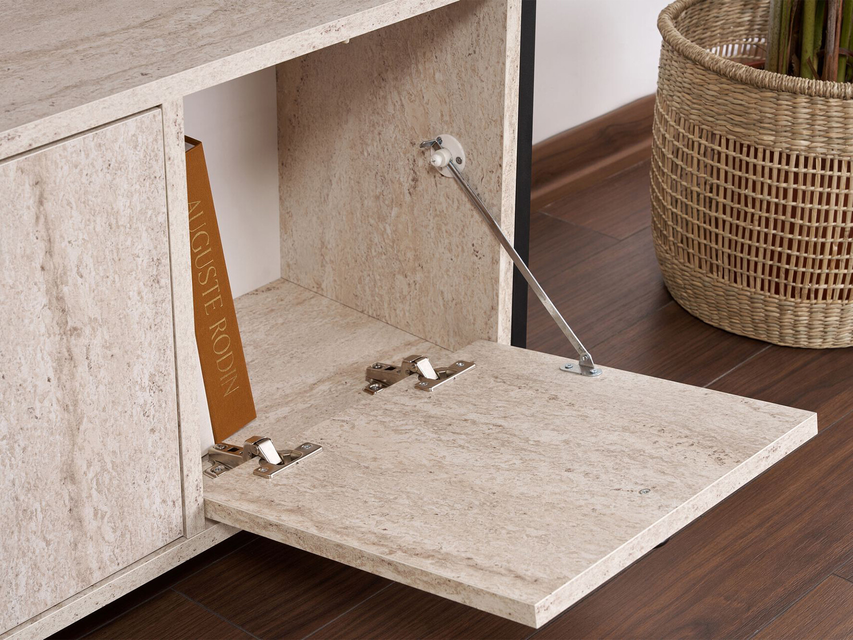 Aparador Novato 149 (Negro + Claro Travertine)