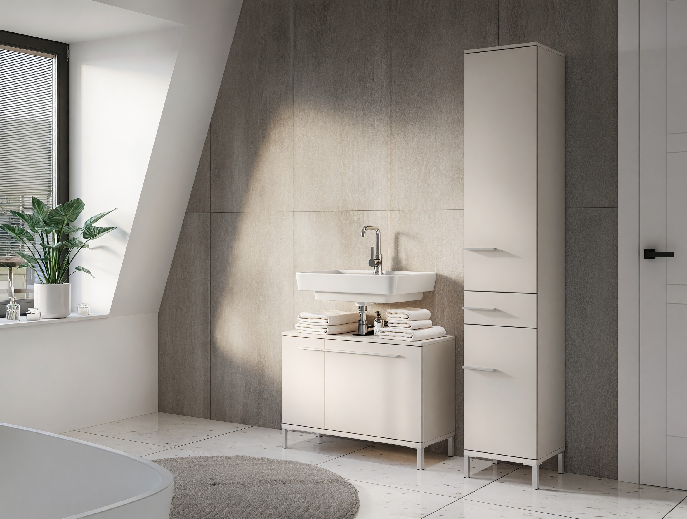 Conjunto de mueble de baño Evaenou 108