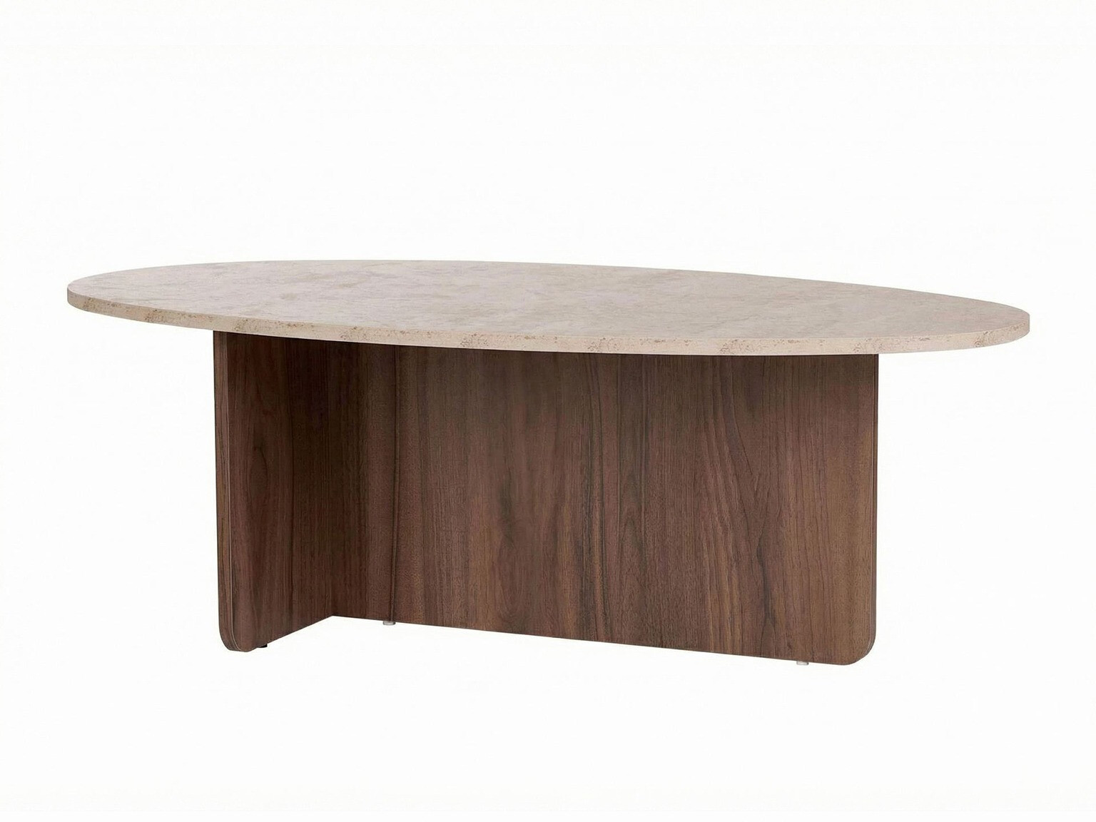 Mesa de centro Novato 139 (Travertino claro + Nogal)