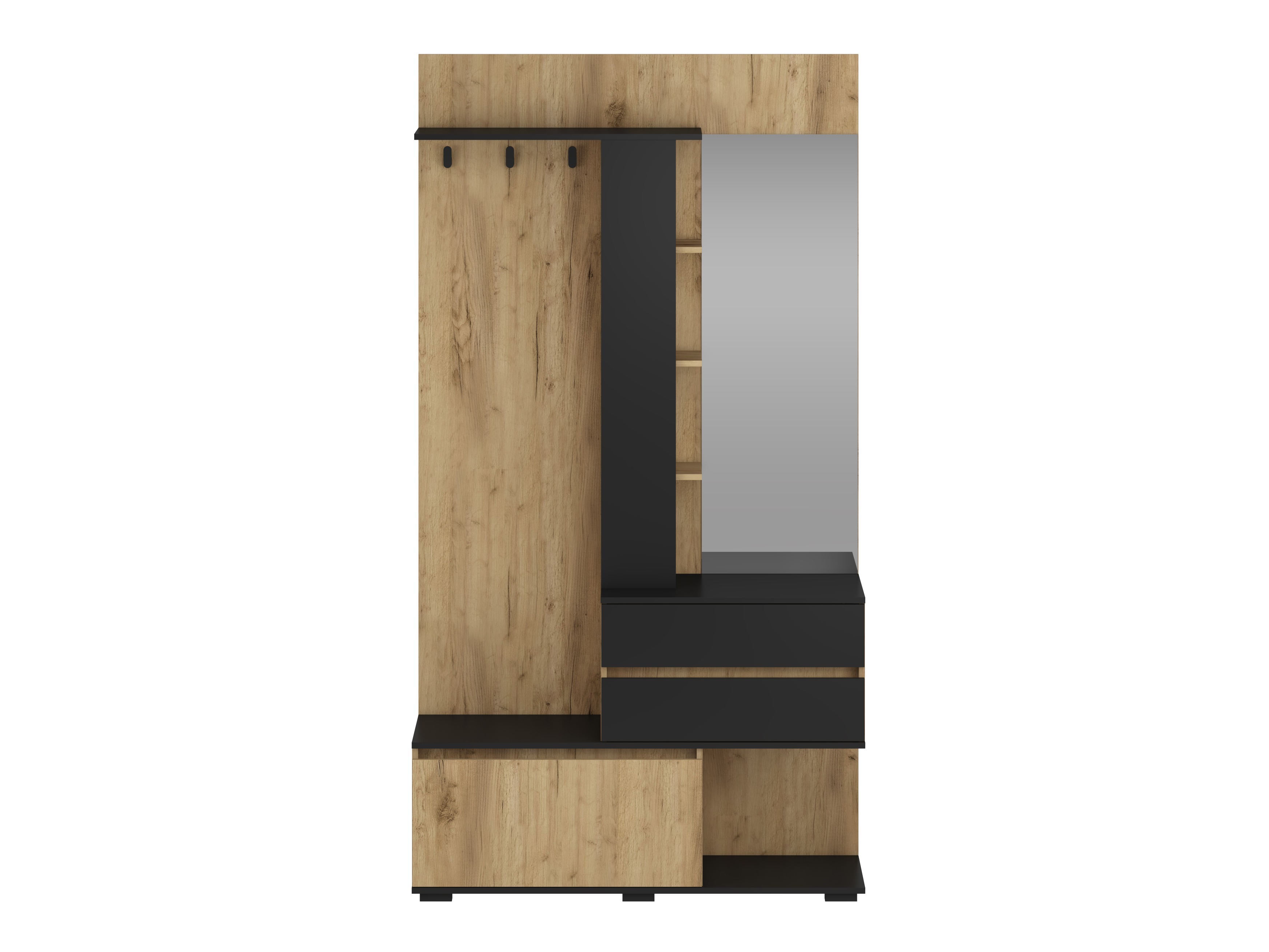 Conjunto para recibidor Houston 2123 (Roble dorado + Negro)