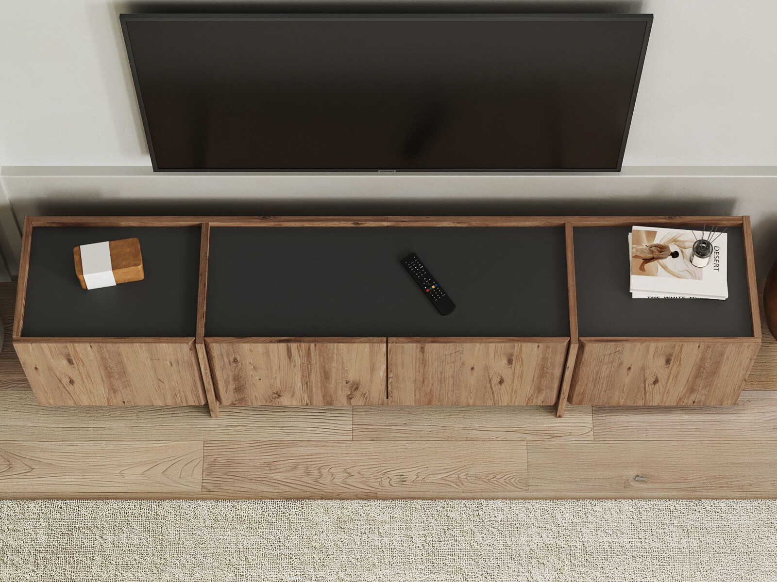 Mueble TV Novato 152 (Antracita + Pino)