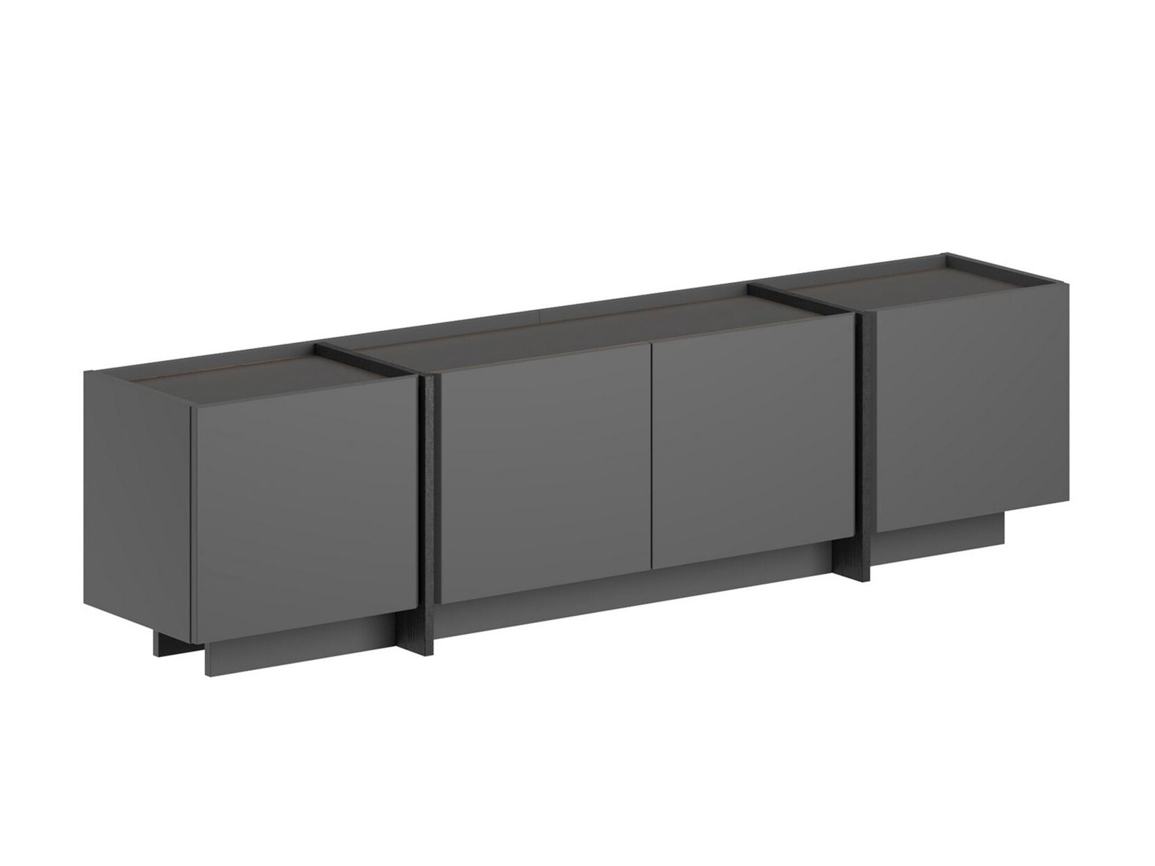 Mueble TV Novato 152 (Negro + Antracita)