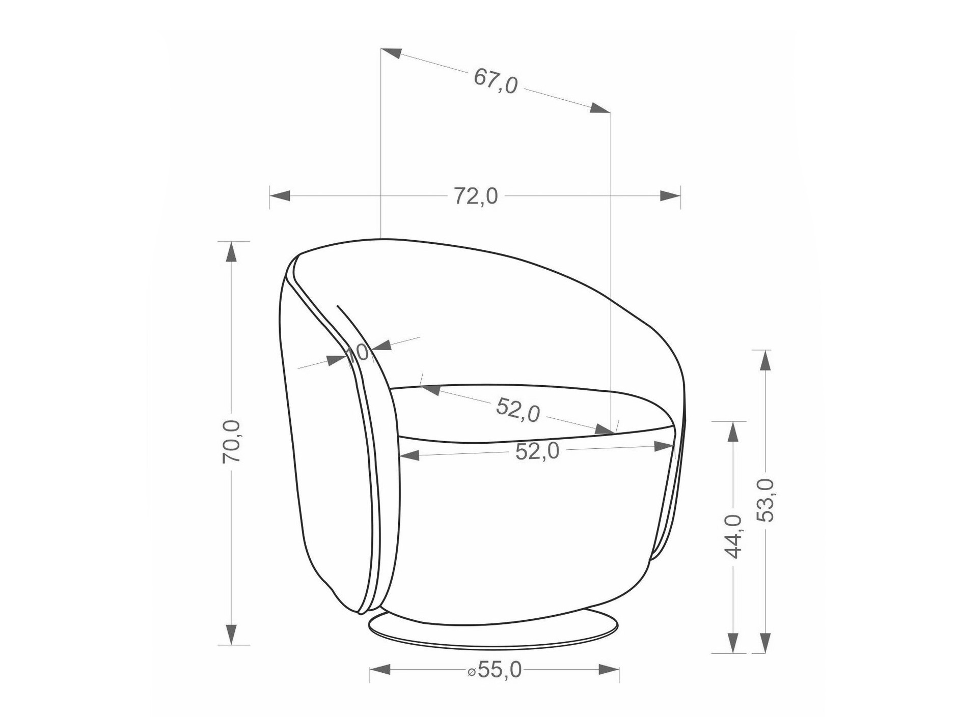 Sillón Houston 2128 (Marrón)