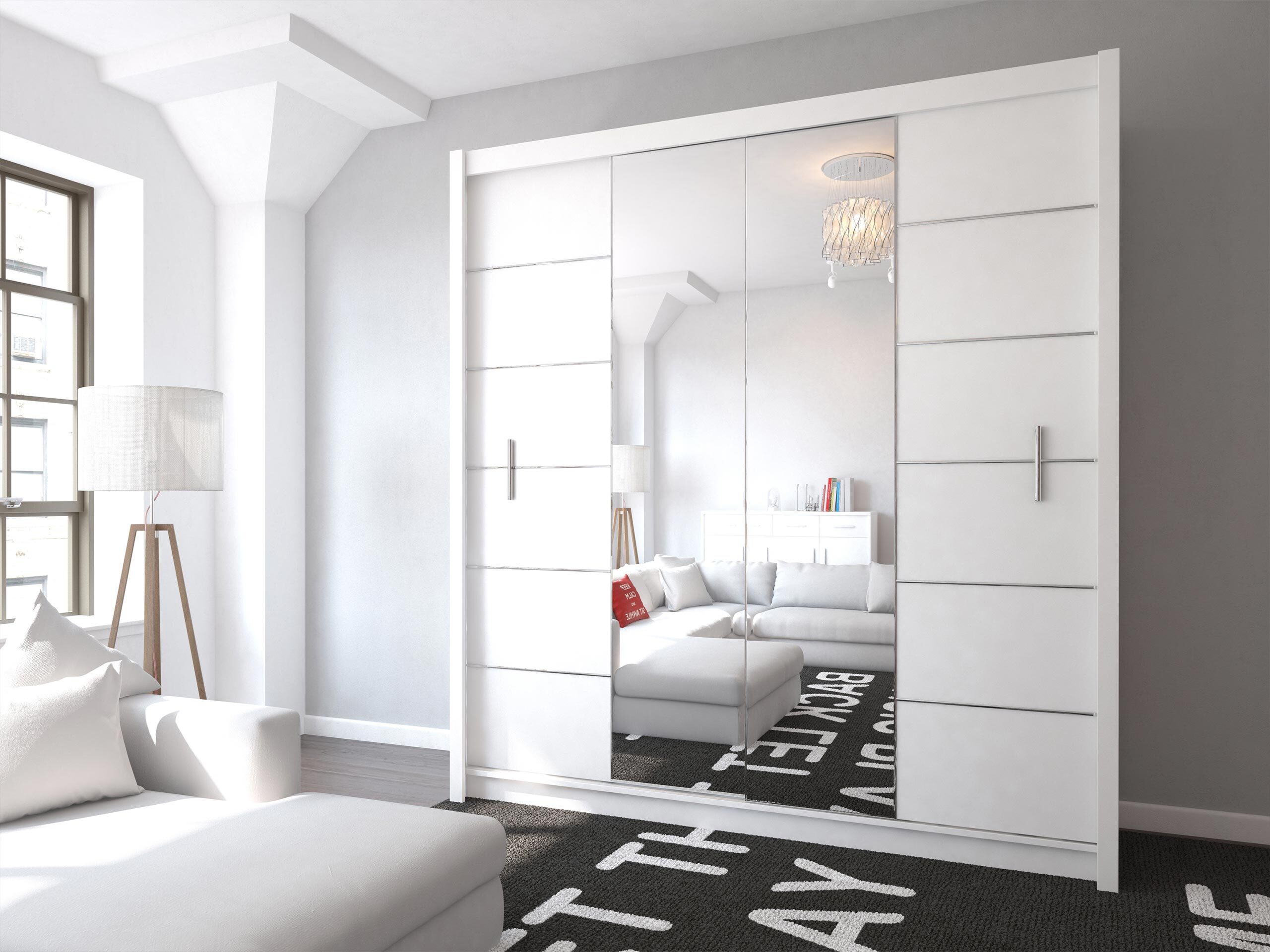 Armario Honolulu 193 (Blanco + espejo)