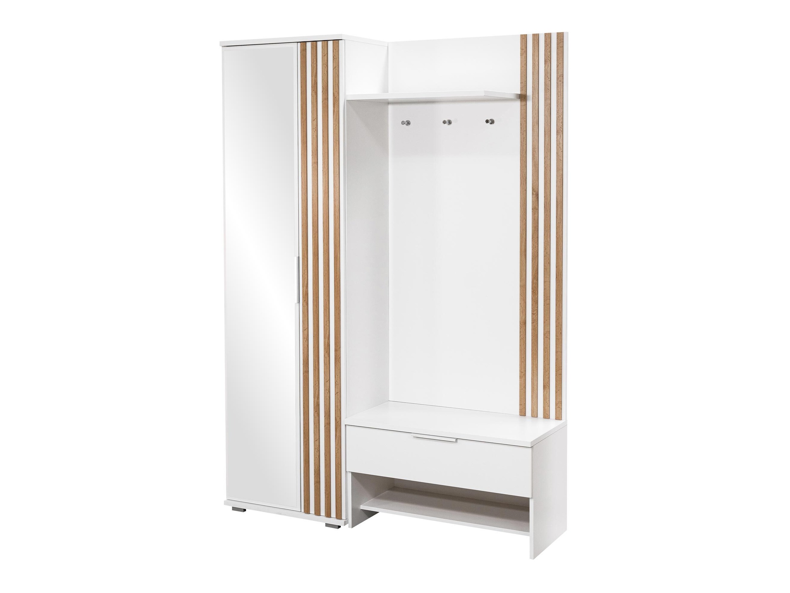 Conjunto para recibidor Honolulu 161 (Blanco + Roble wotan)