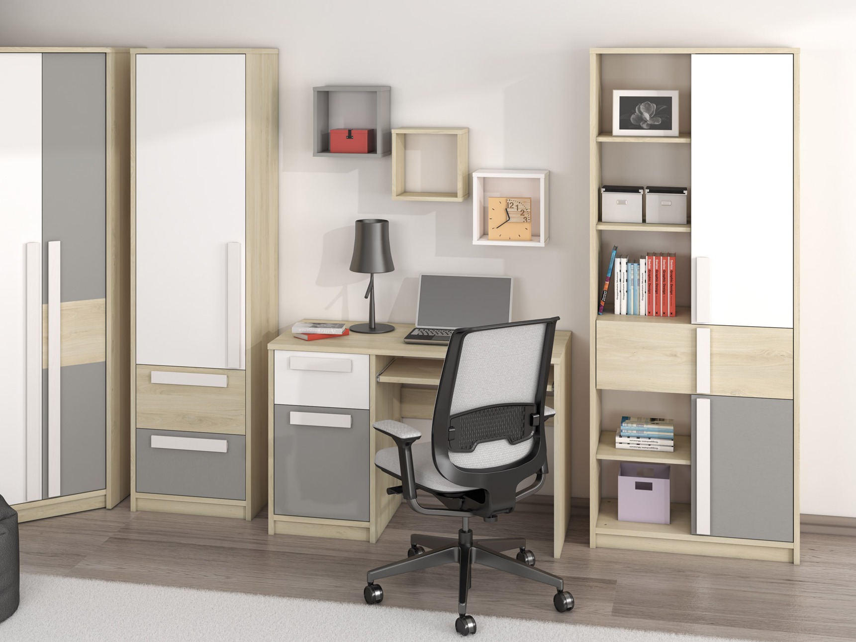 Estantería de pared Tivruve 112 (Gris)