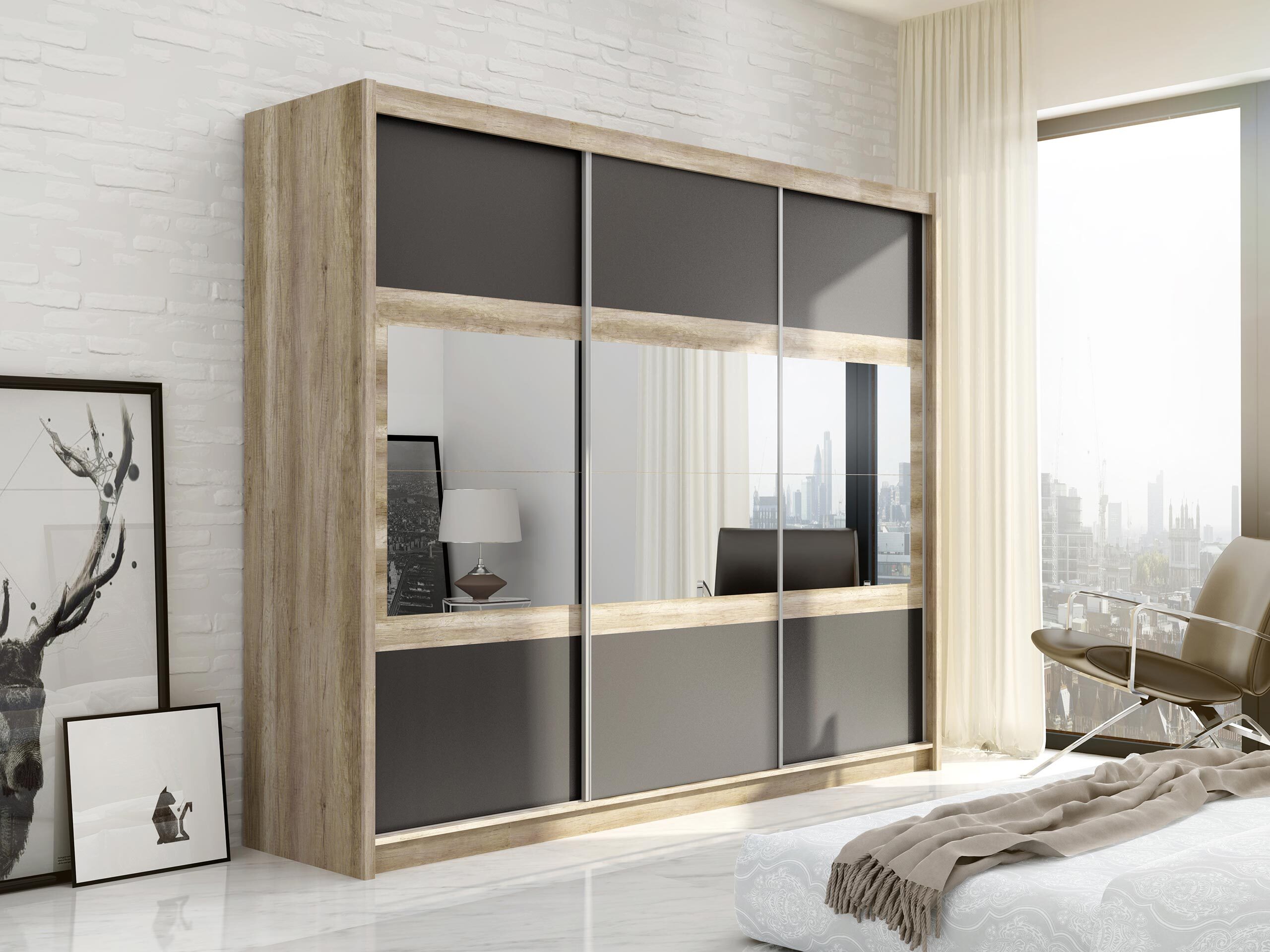Armario Honolulu 109 (Lava + Canyon roble)