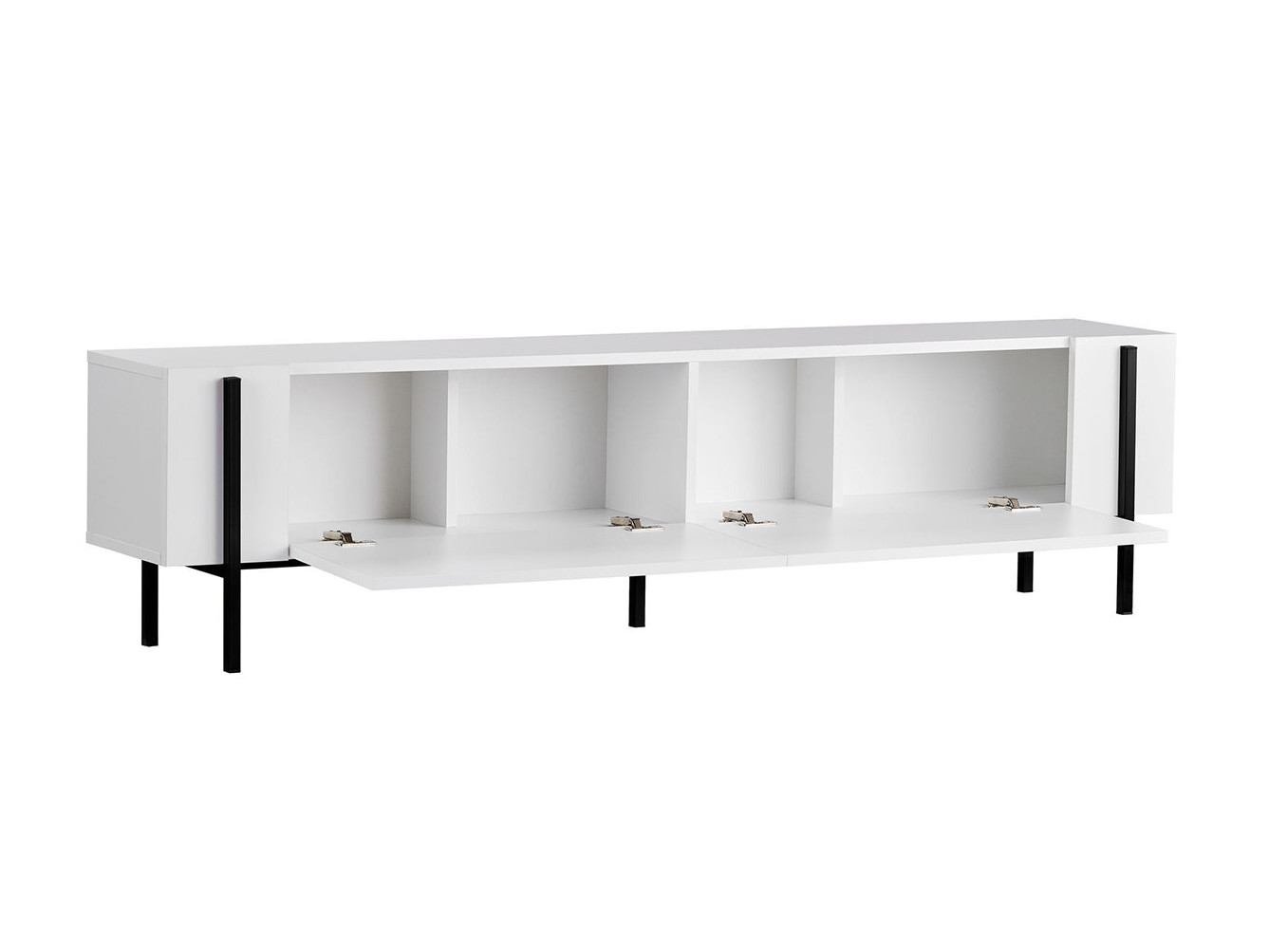 Mueble TV Novato 154 (Blanco + Negro)