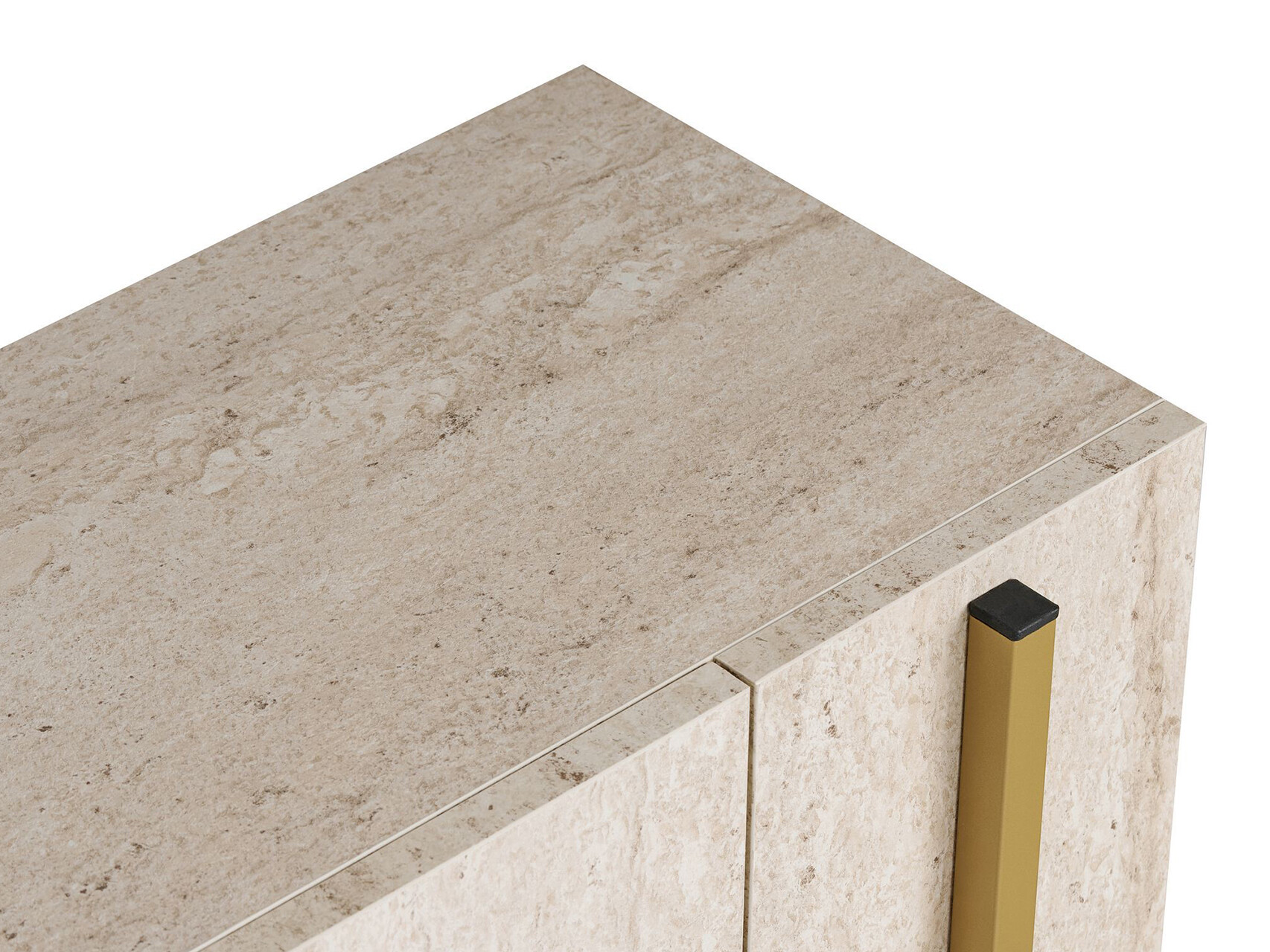 Mueble TV Novato 154 (Dorado + Claro Travertine)
