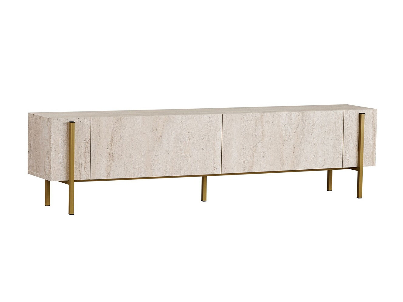 Mueble TV Novato 154 (Dorado + Claro Travertine)