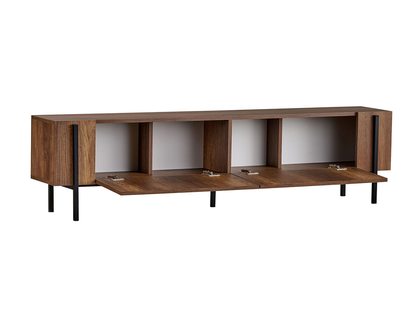 Mueble TV Novato 154 (Negro + Nogal)