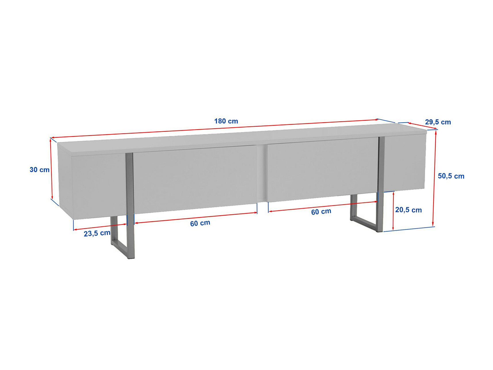 Mueble TV Novato 156 (Negro + Antracita)