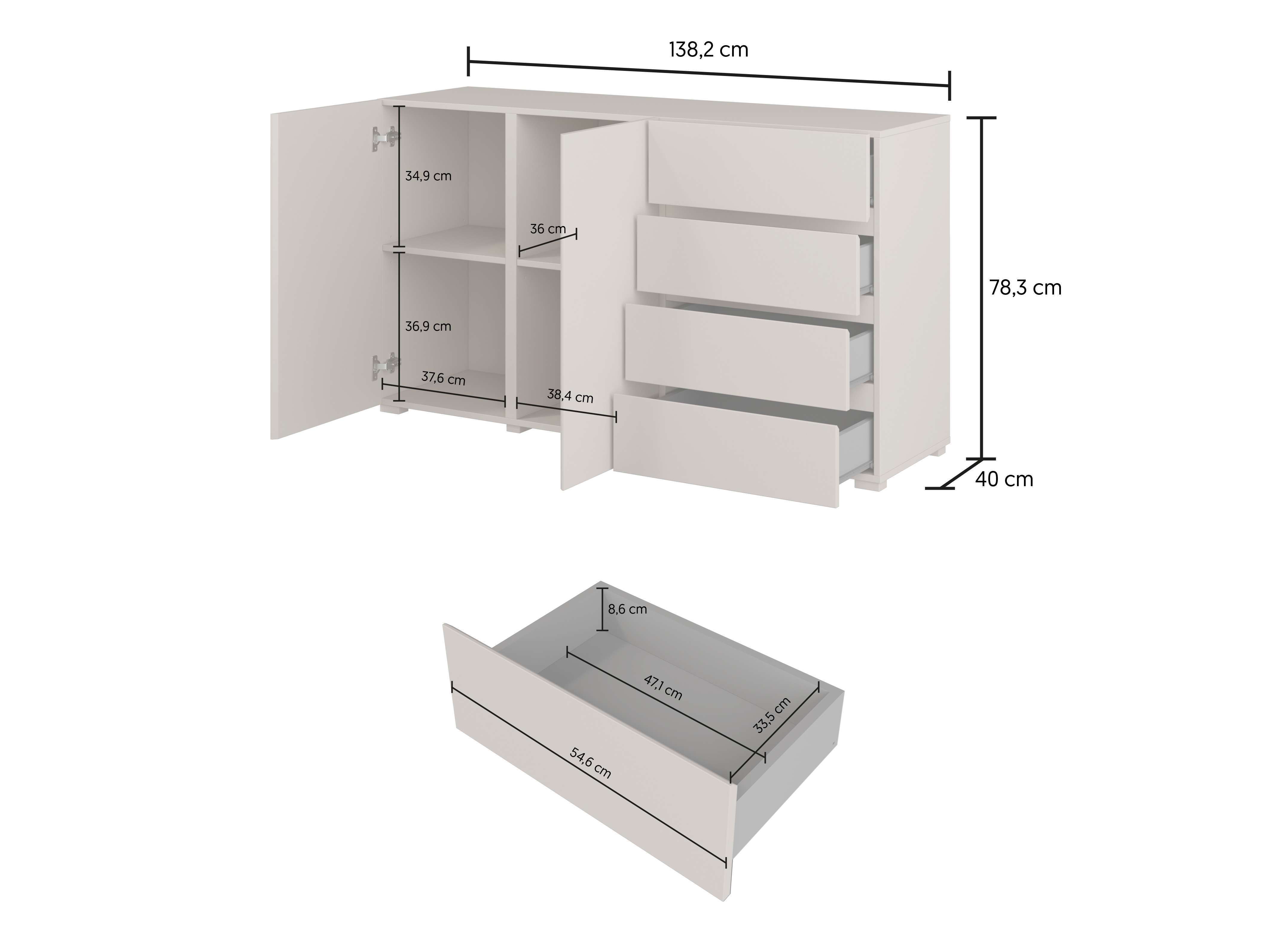 Cómoda Elbleve 101 (Blanco)