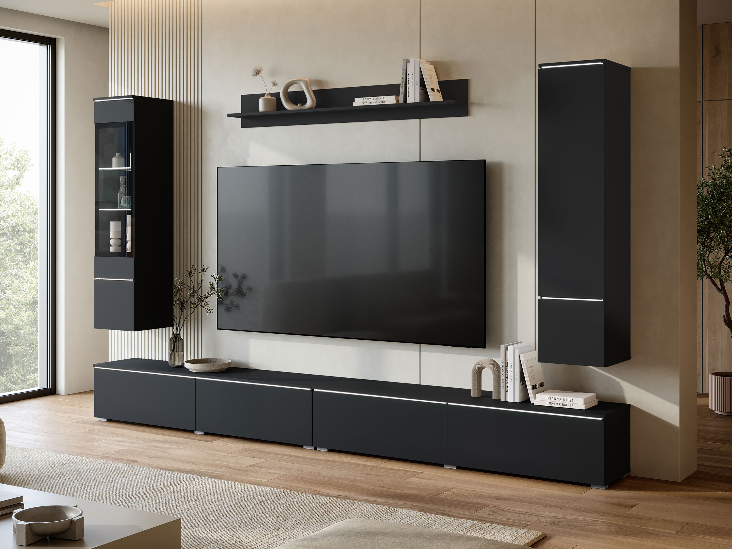 Conjunto de salón Mirfivo 110 (Negro)
