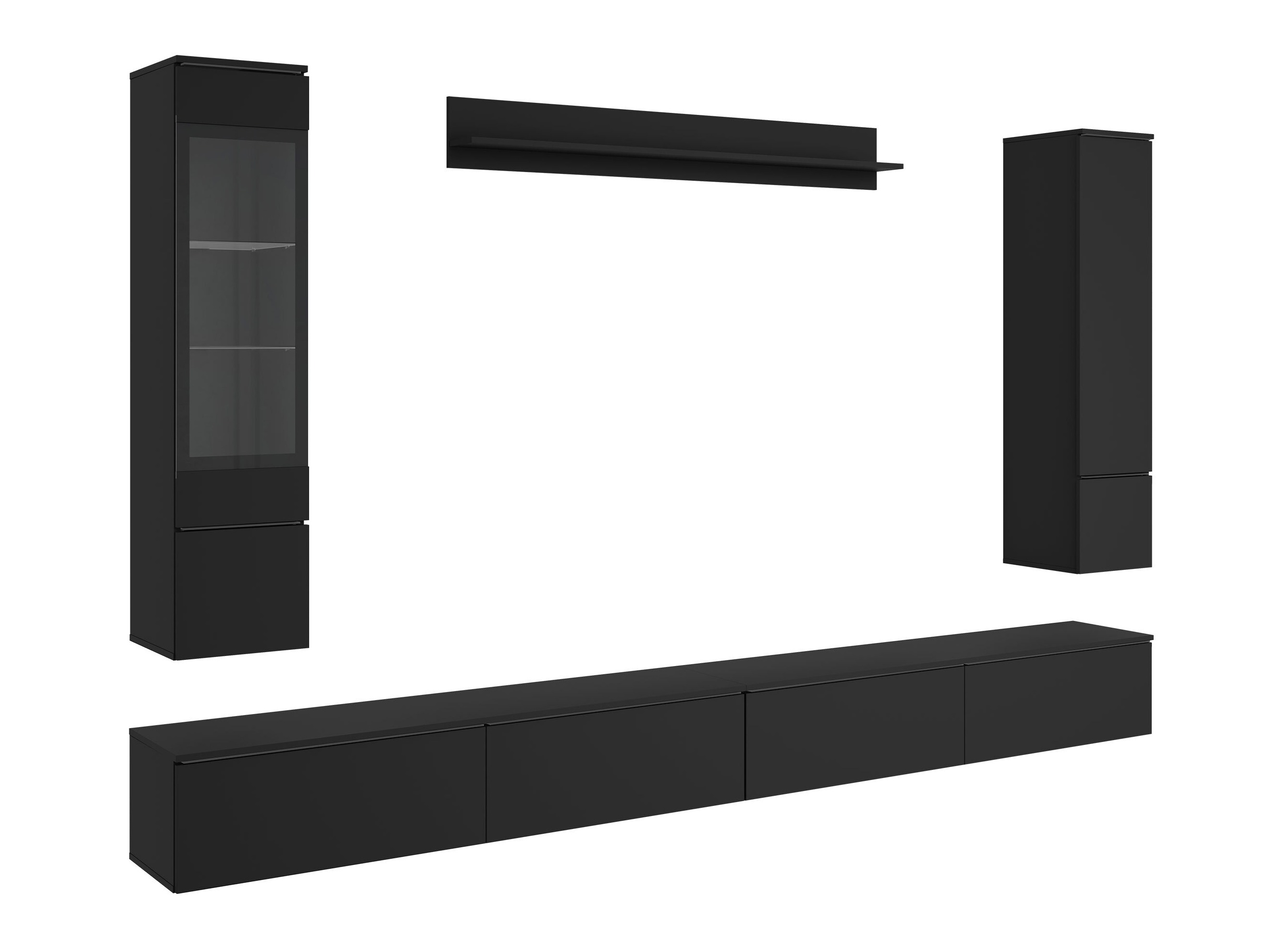 Conjunto de salón Mirfivo 110 (Negro)