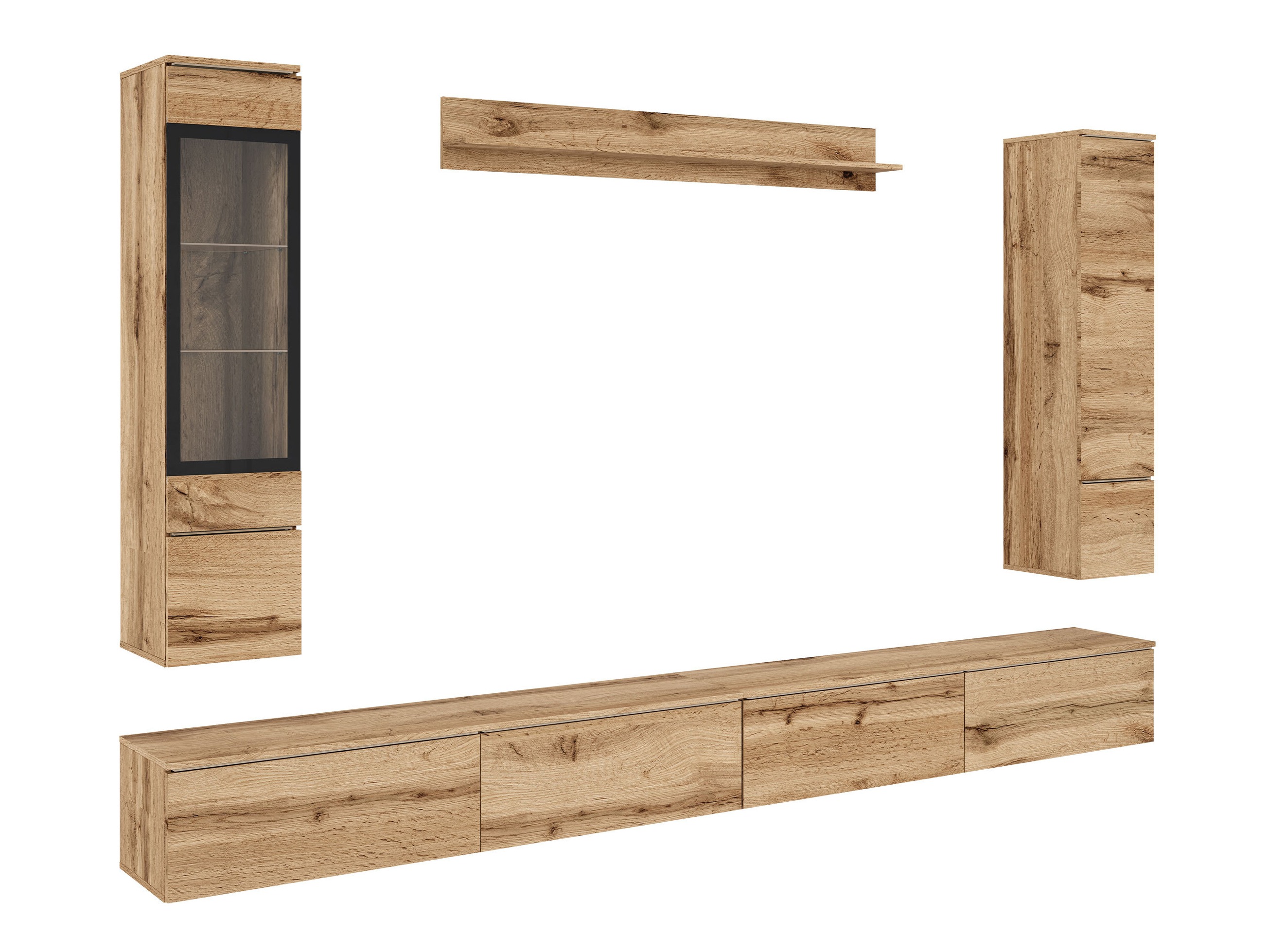 Conjunto de salón Mirfivo 110 (Roble wotan)