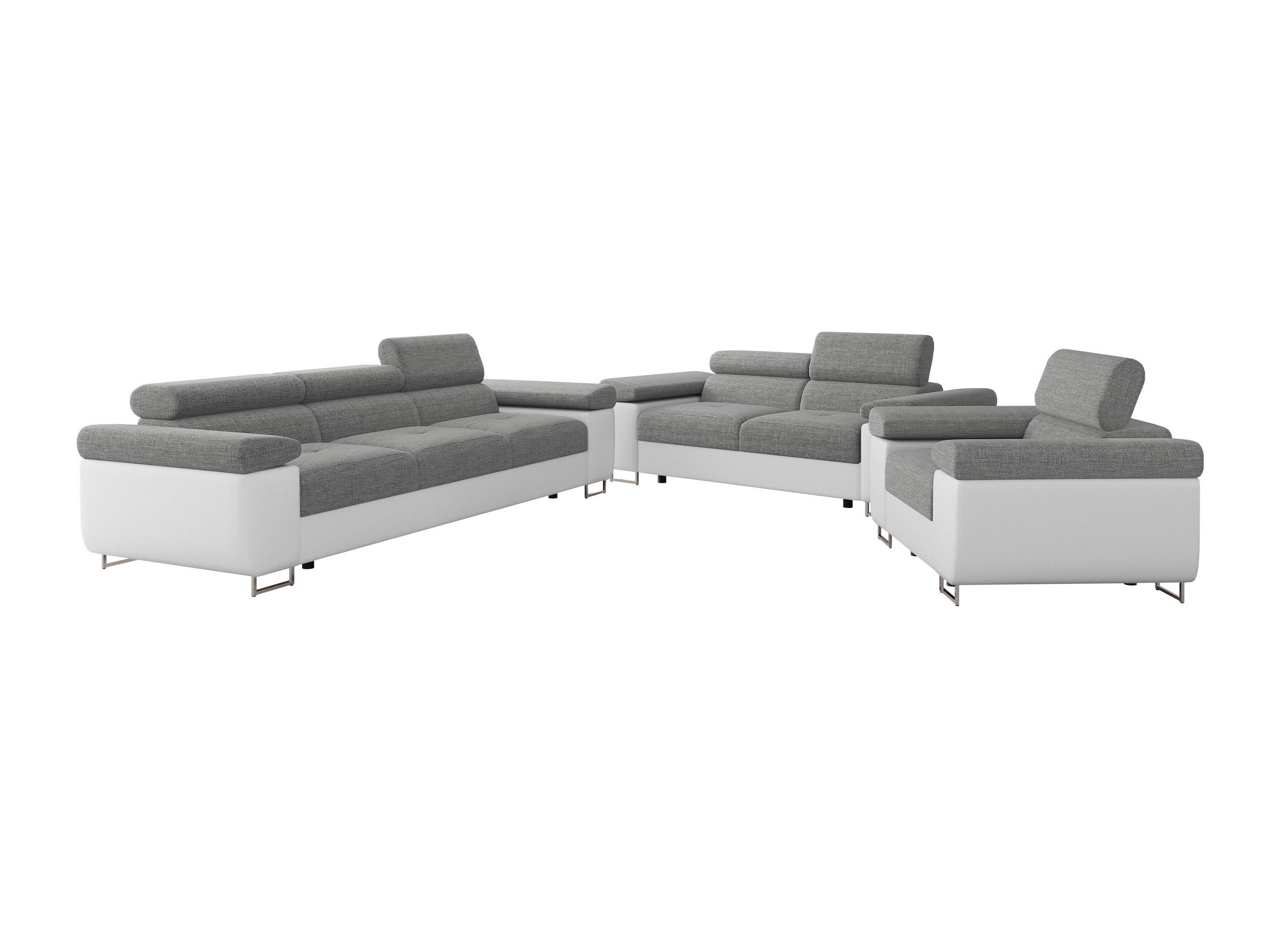 Conjunto de muebles tapizado Comfivo Vinetum (Soft 017 + Lux 05)