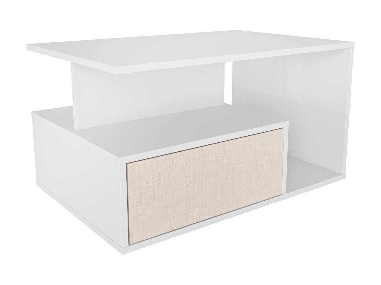 Mesa de centro Kailua 2747 (Blanco + Beige)