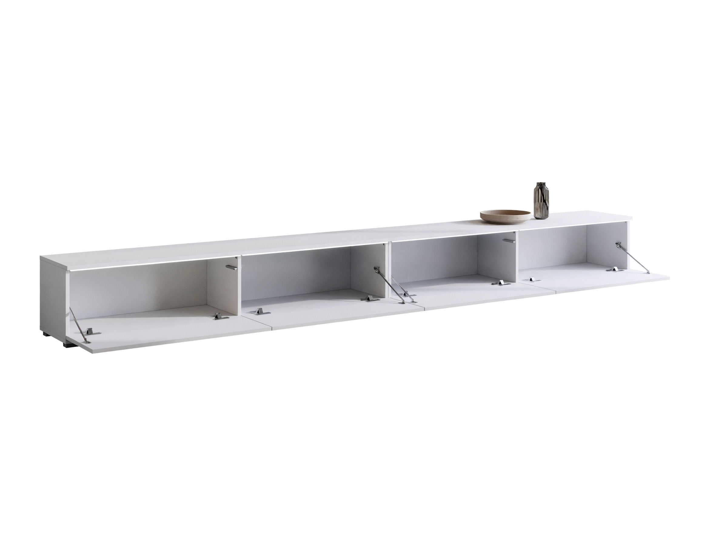 Mueble TV Sarasota 199 (Blanco + Blanco brillante)