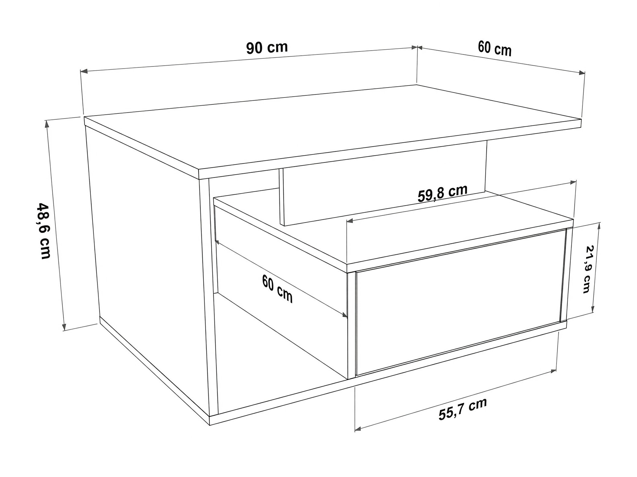 Mesa de centro Kailua 2747 (Nogal)