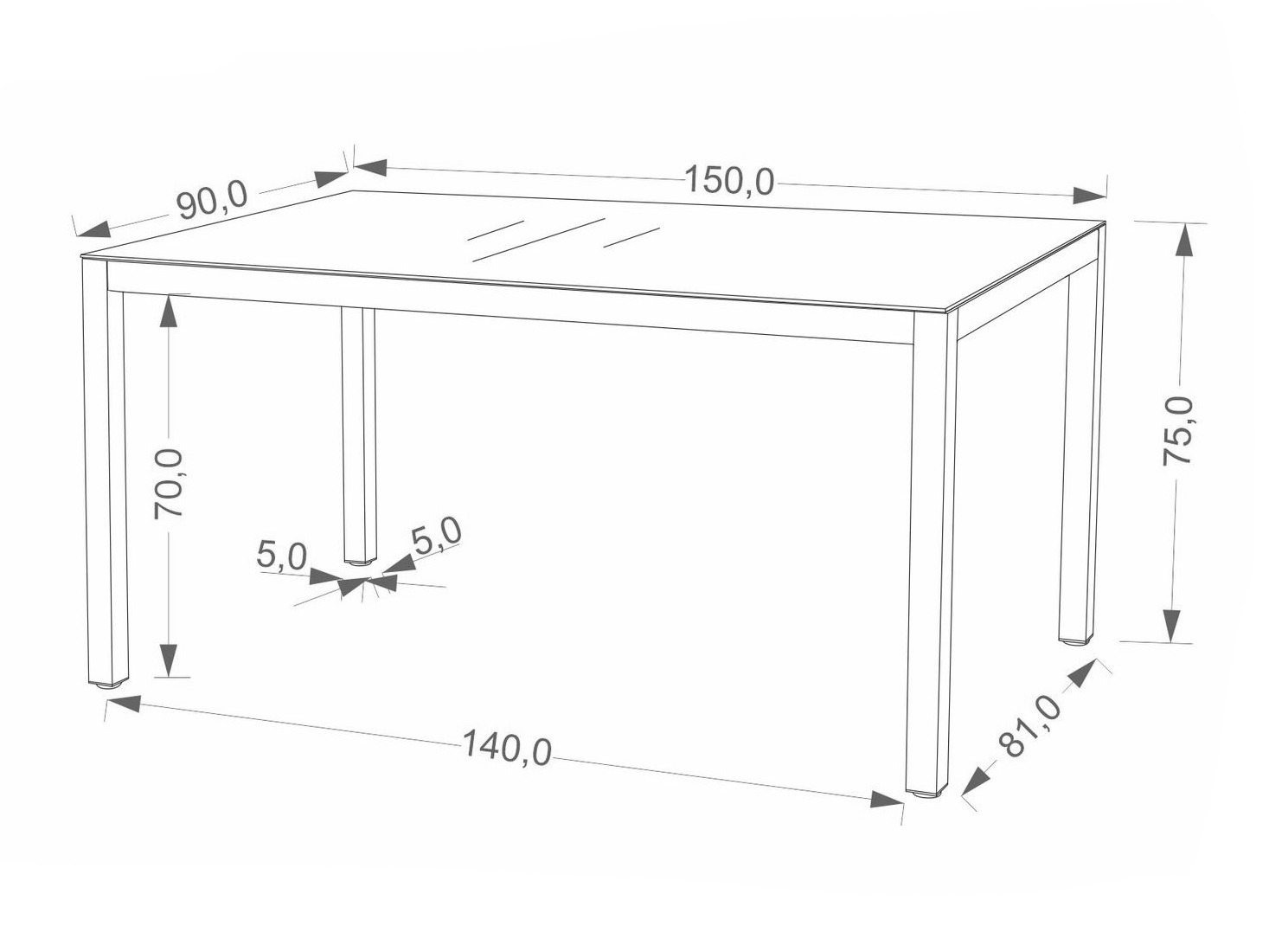Mesa para exterior Houston 2141 (Beige + Capuchino)