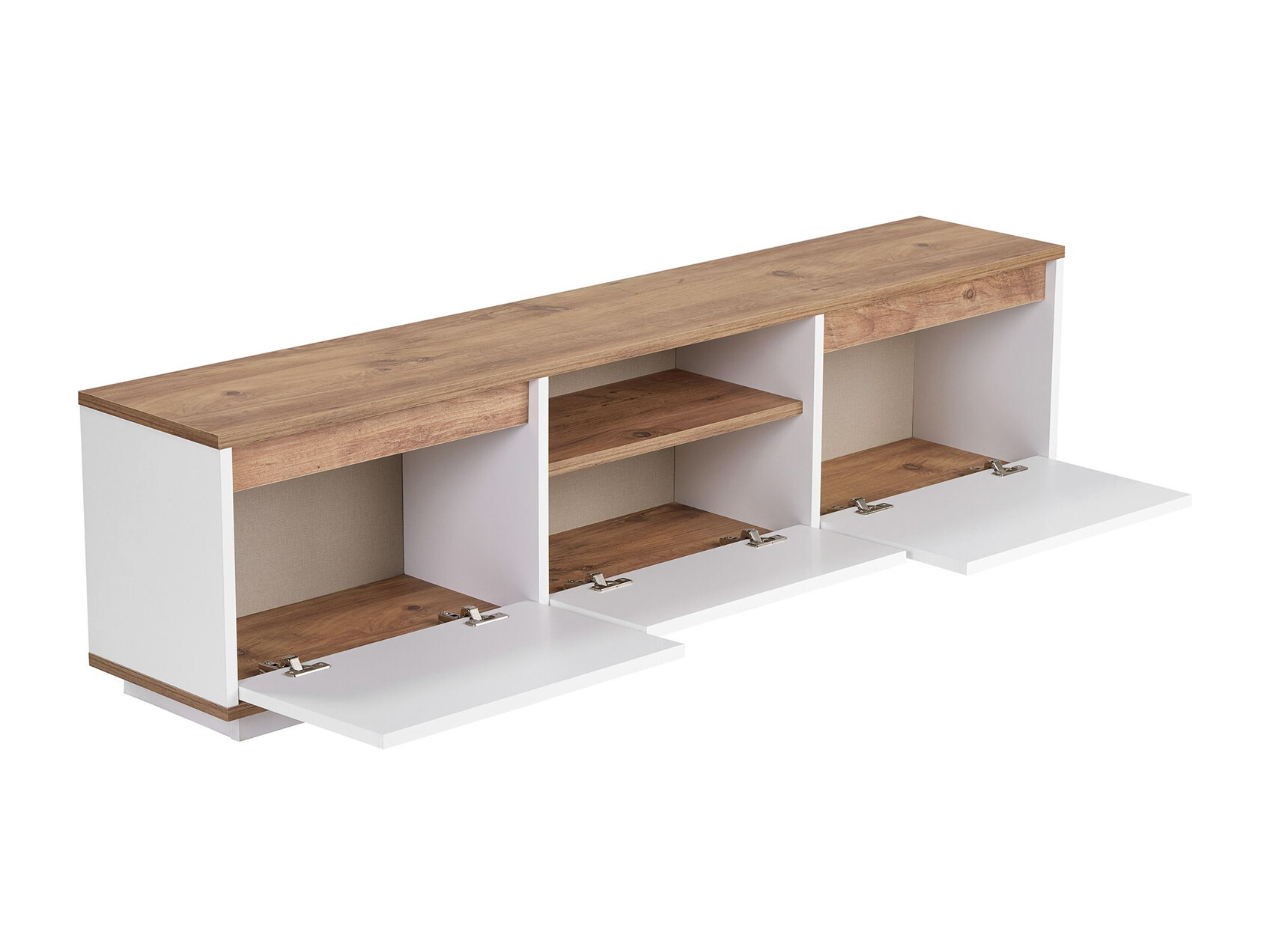 Mueble TV Novato 167 (Blanco + Pino)