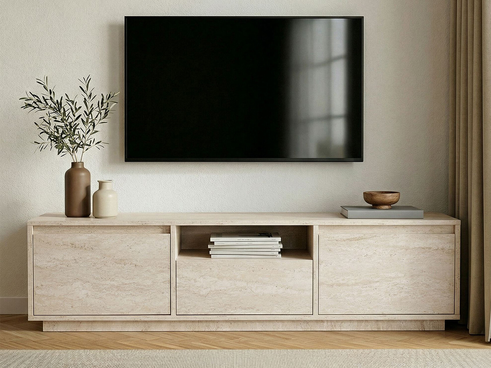 Mueble TV Novato 167 (Claro Travertine)