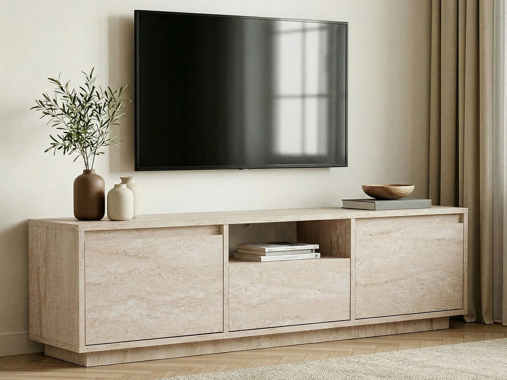 Mueble TV Novato 167 (Claro Travertine)