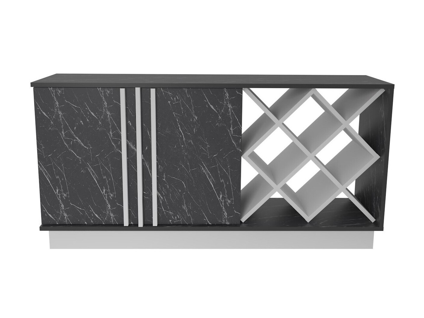 Aparador Kailua 2760 (Blanco + Mármol negro)