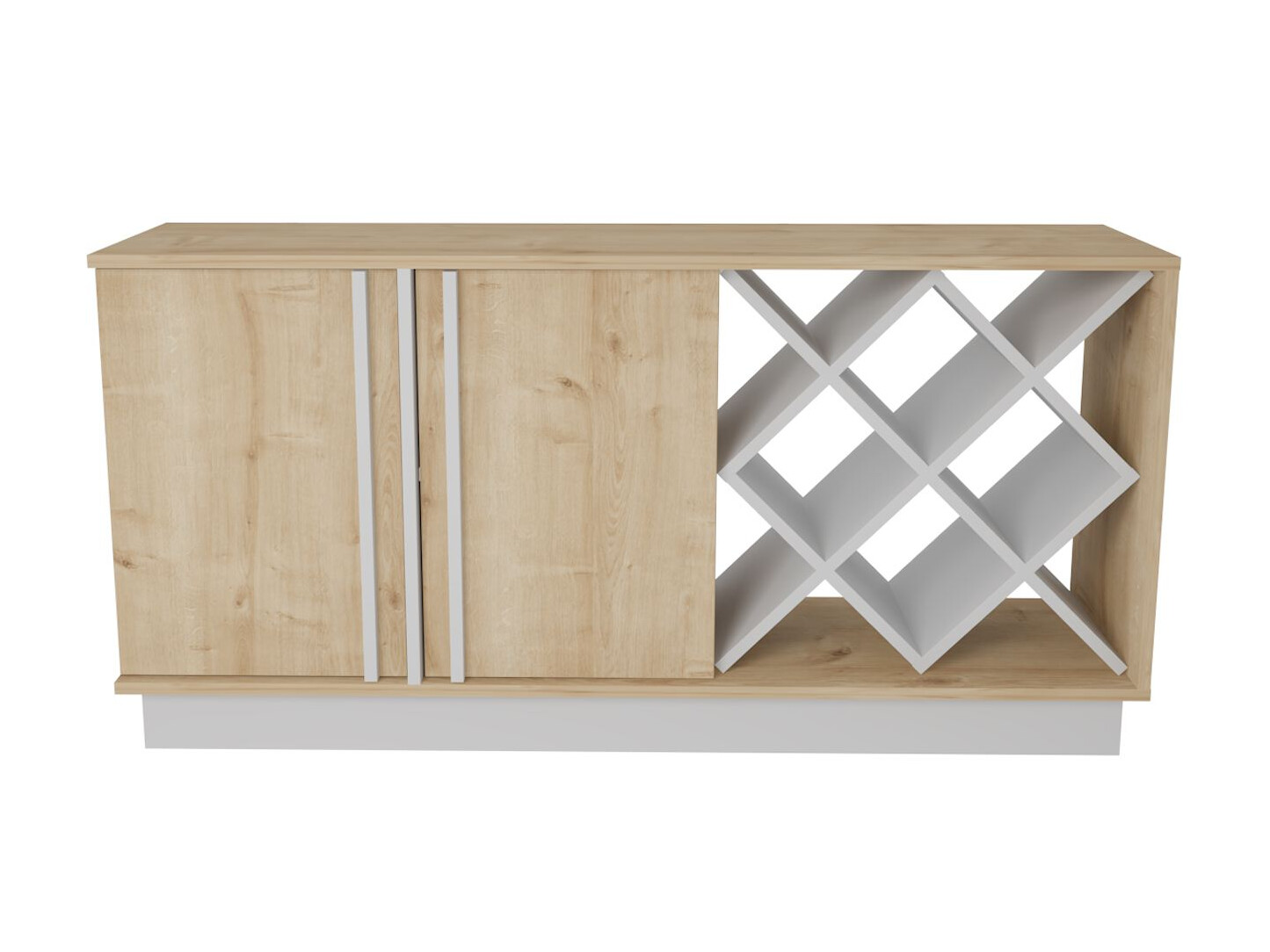 Aparador Kailua 2760 (Blanco + Roble claro)