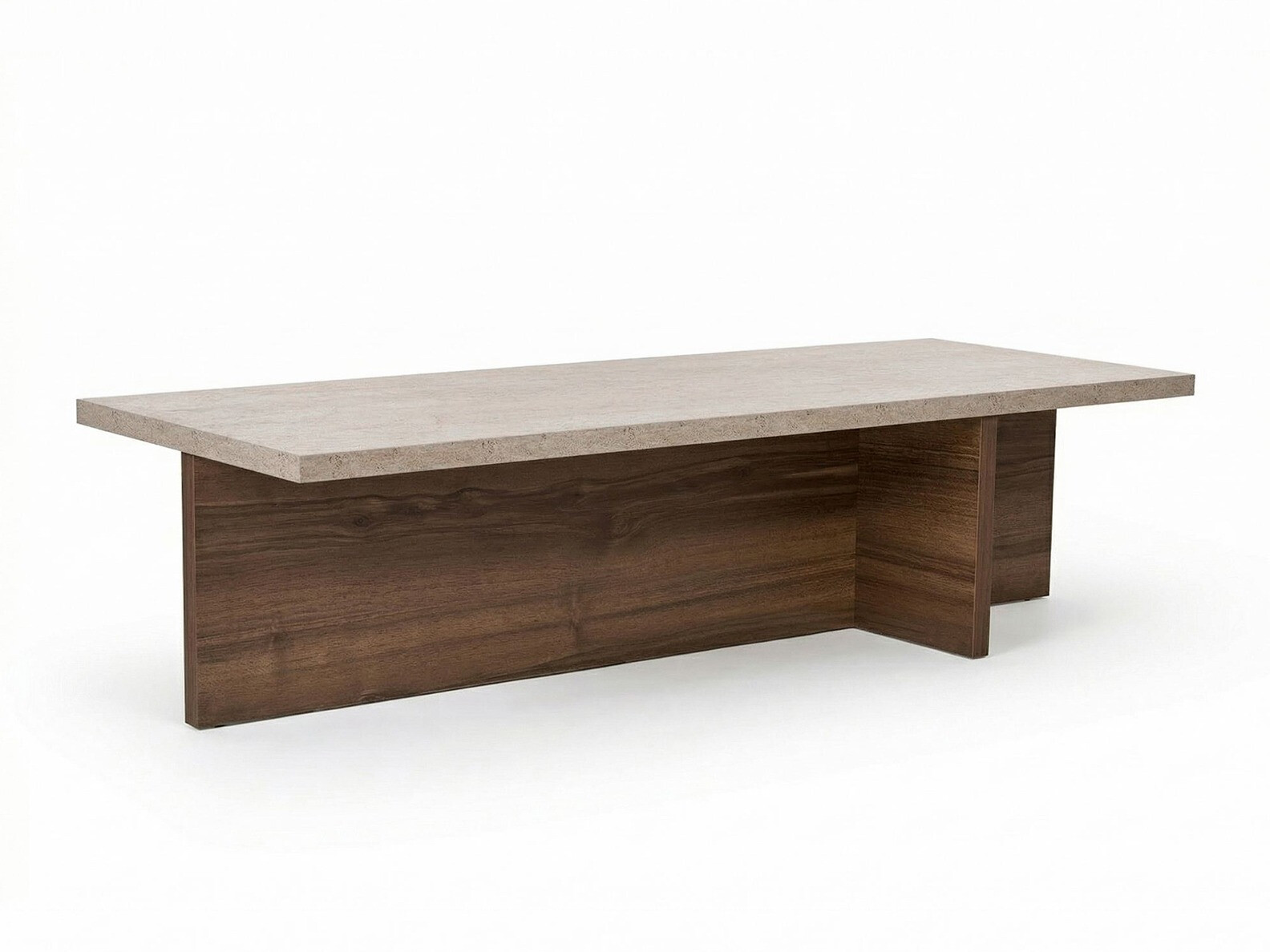 Mesa de centro Novato 136 (Travertino claro + Nogal)