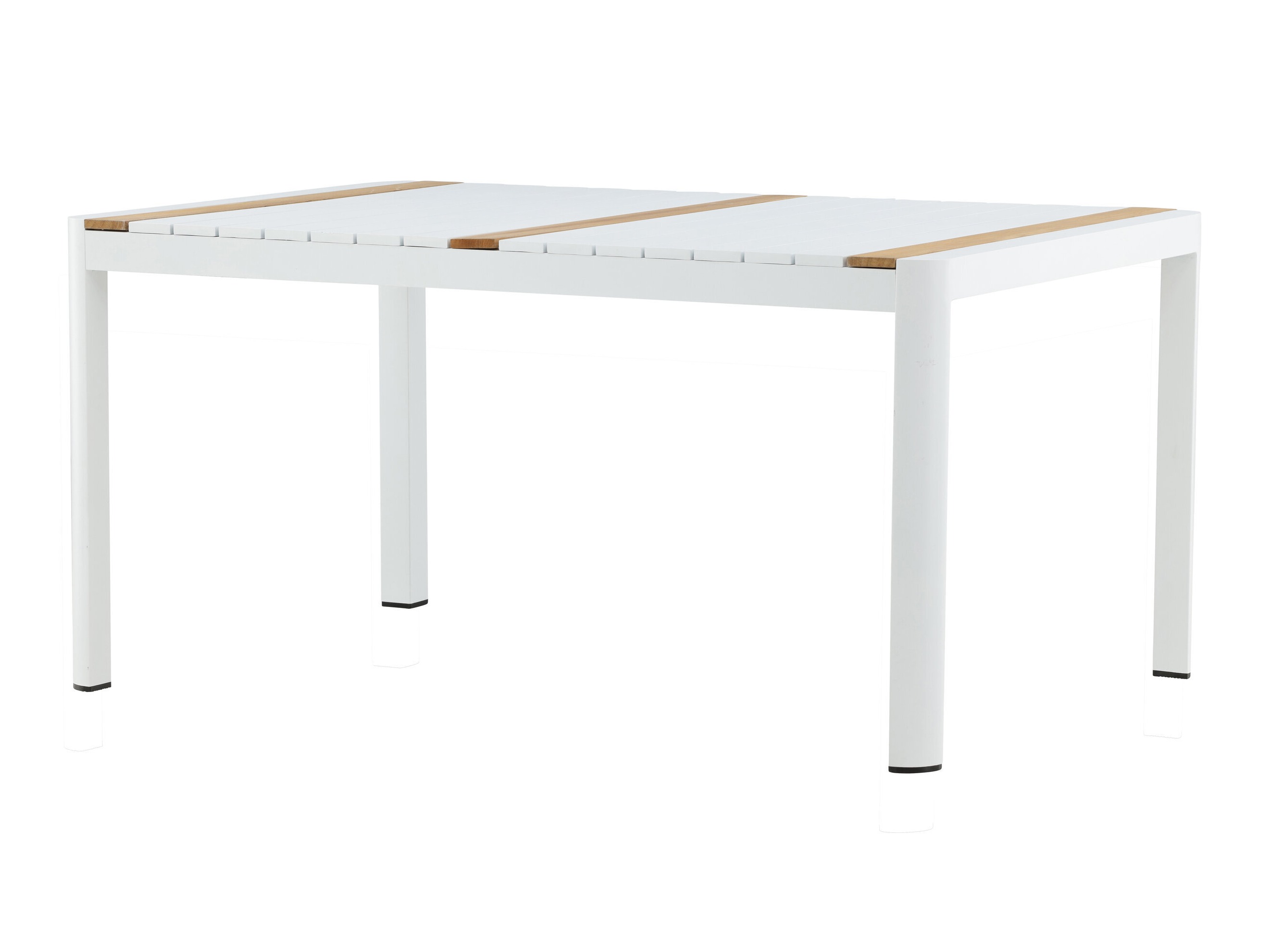 Conjunto de mesa y sillas Dallas 5318 (Blanco + Teca)