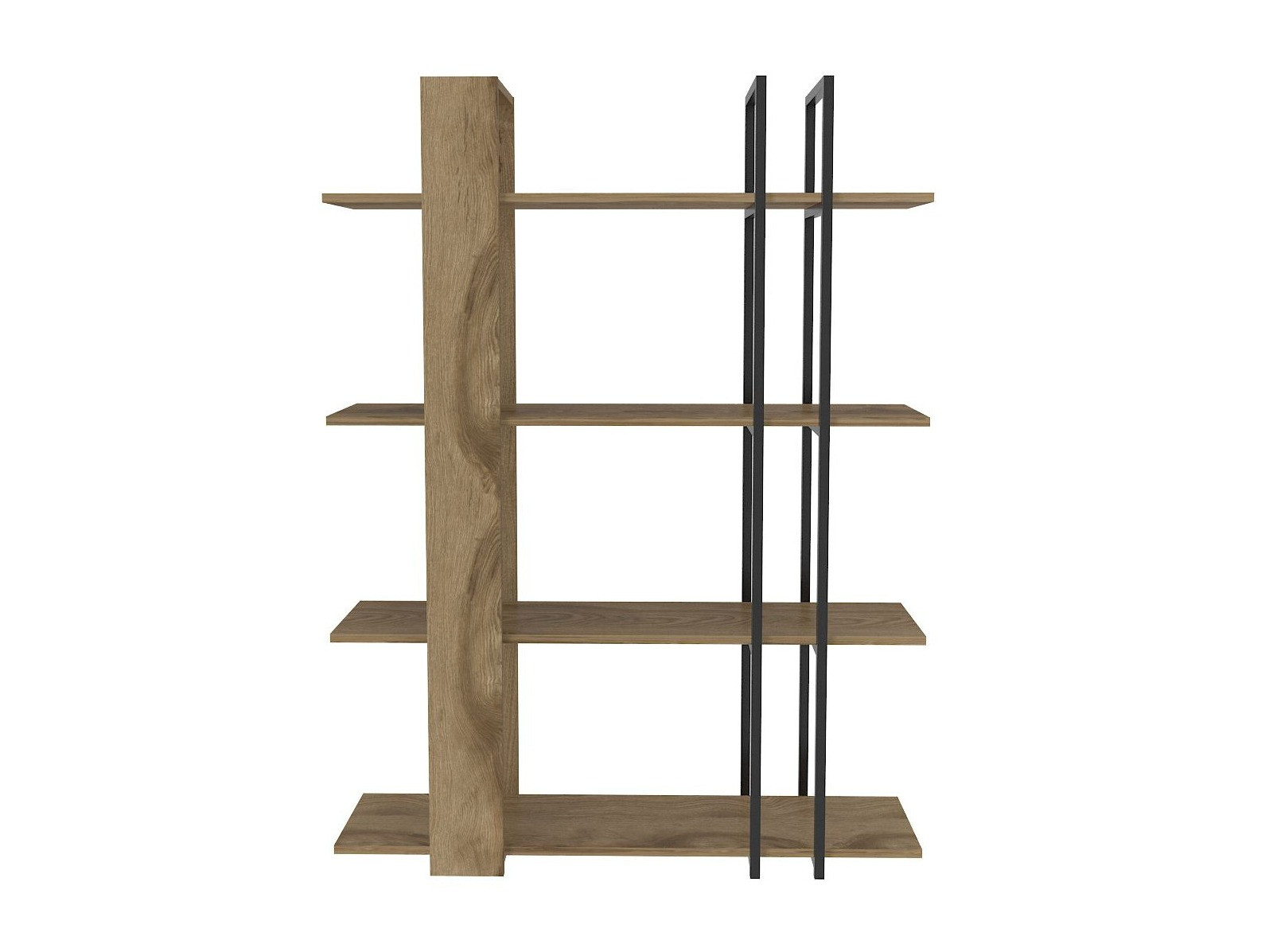 Estantería Kailua 2763 (Negro + Roble claro)