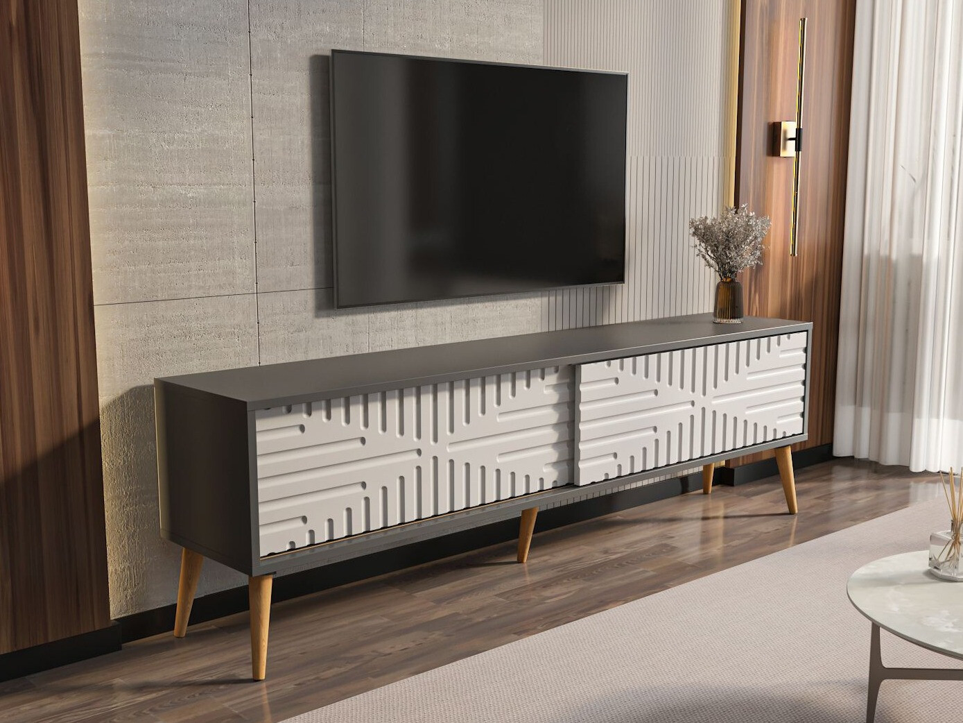 Mueble TV Kailua 2771 (Blanco + Antracita)