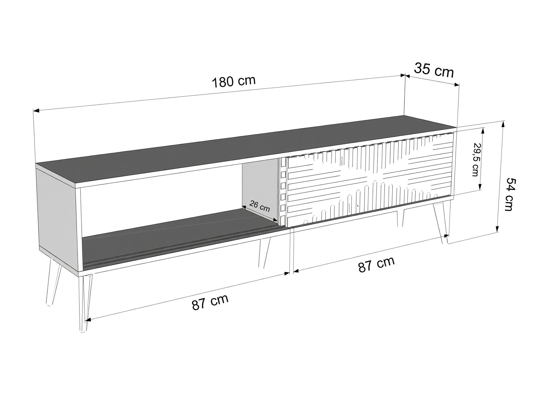 Mueble TV Kailua 2771 (Blanco + Antracita)
