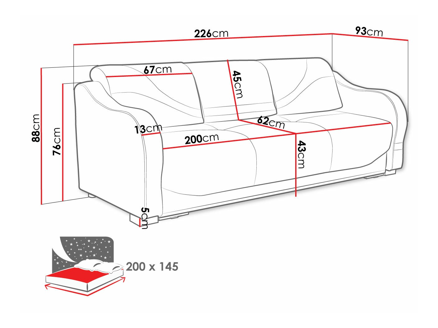 Sofá cama SP6973