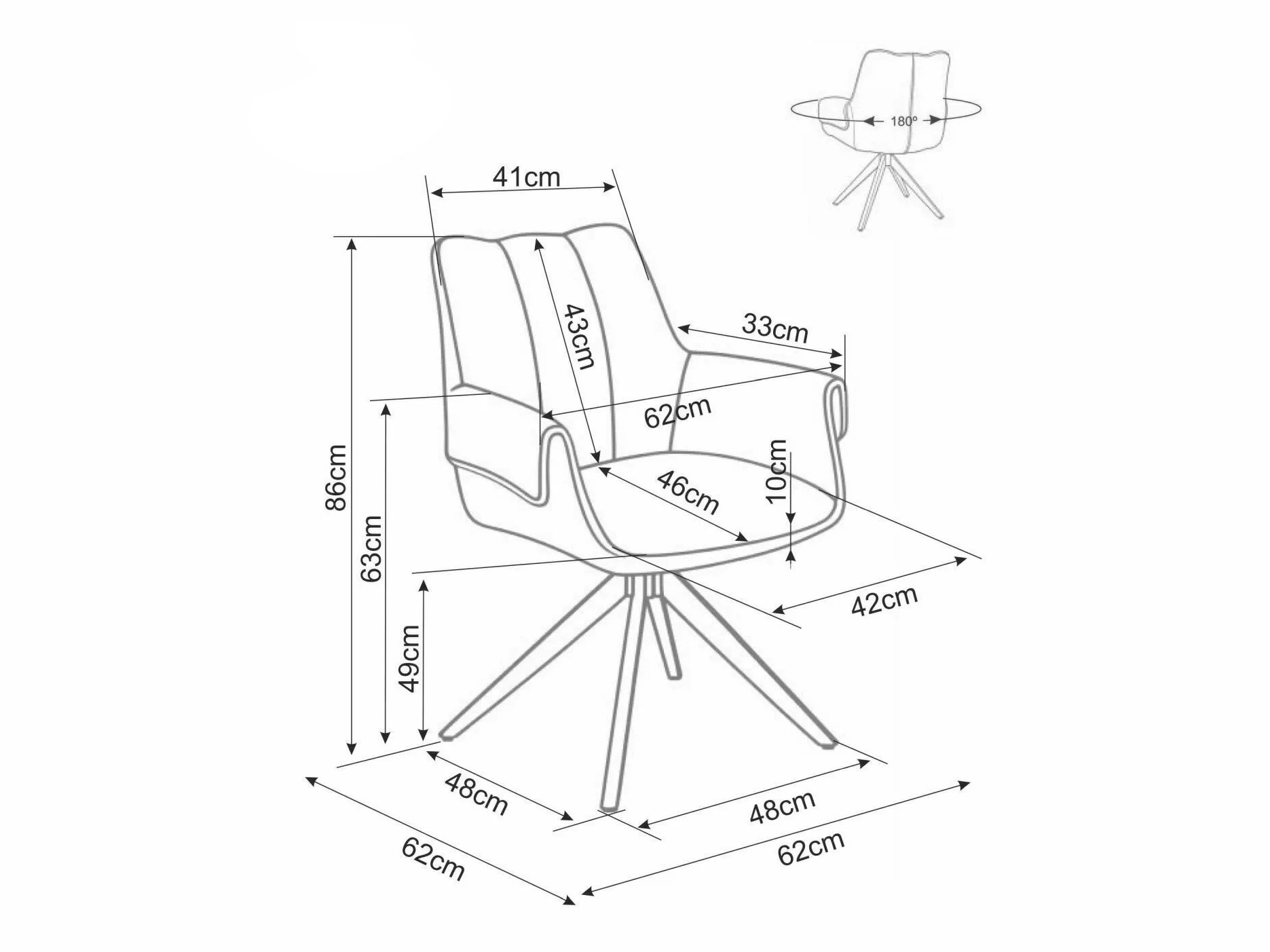 Silla Detroit 965 (Beige claro)