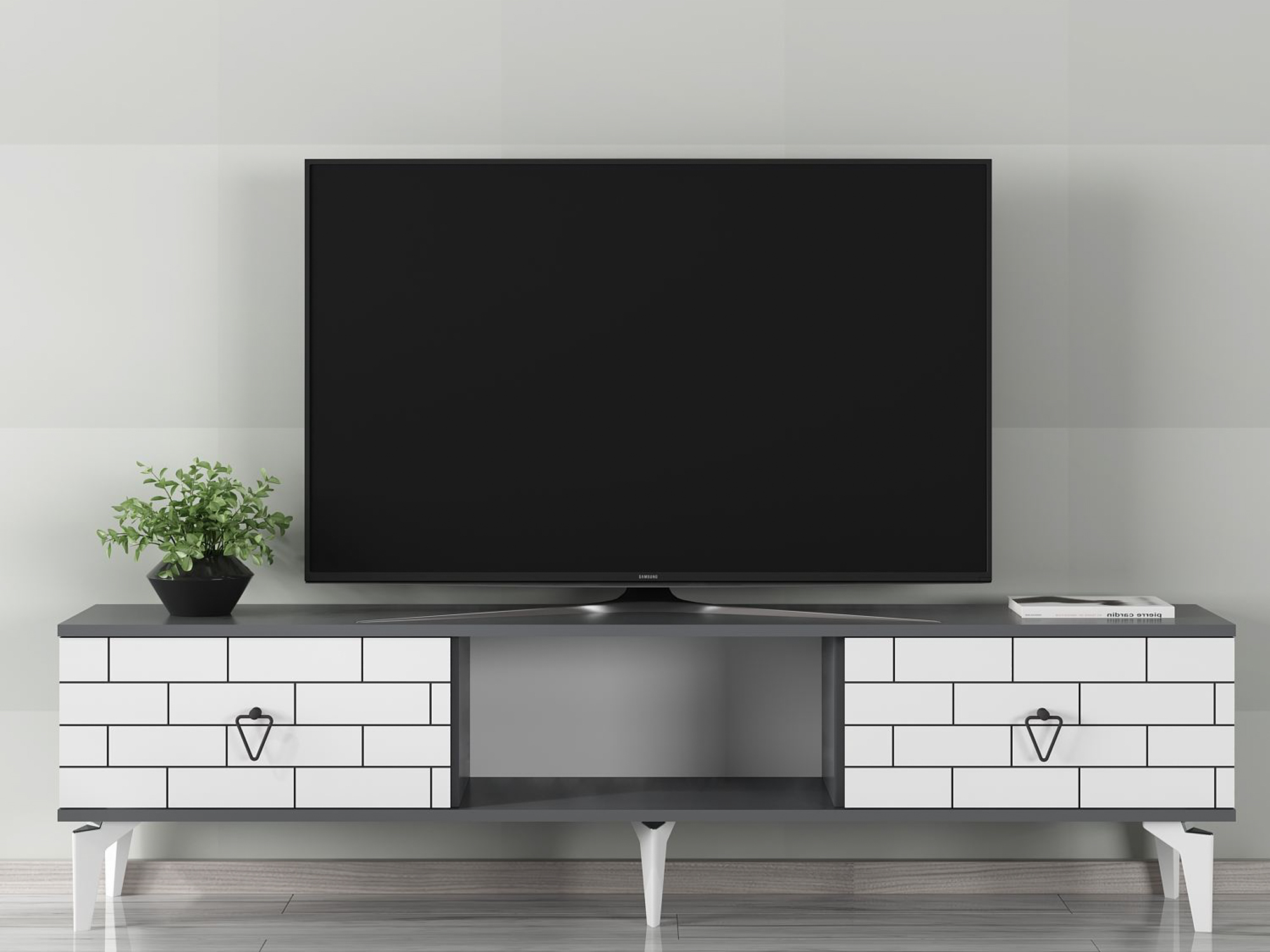 Mueble TV Kailua 2777 (Blanco + Antracita)